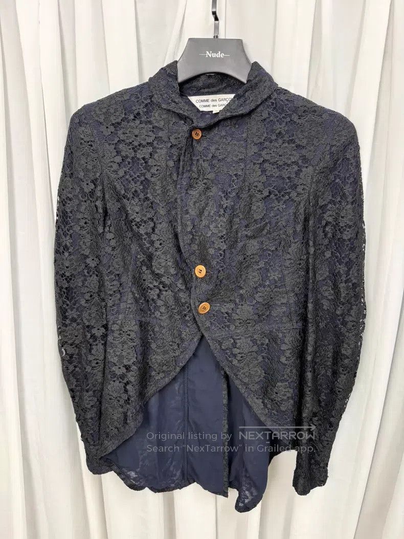 Comme des Garcons Comme Des Garcons Lace tailcoat with floral pattern and st Size S / US 4 / IT 40 - 1 Thumbnail