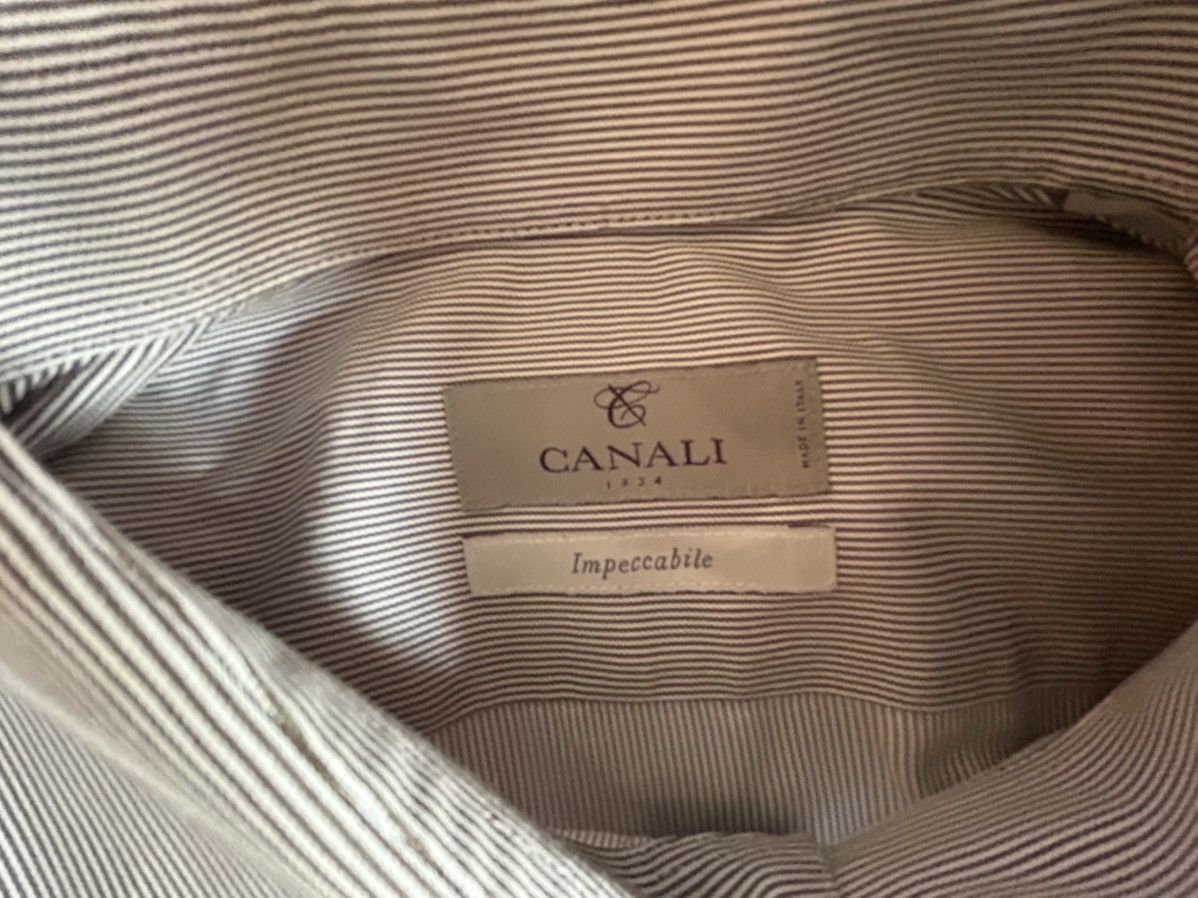 Canali Canali Impeccabile Mens Shirt 16.5/42 Slim Made in Italy Size US L / EU 52-54 / 3 - 14 Thumbnail