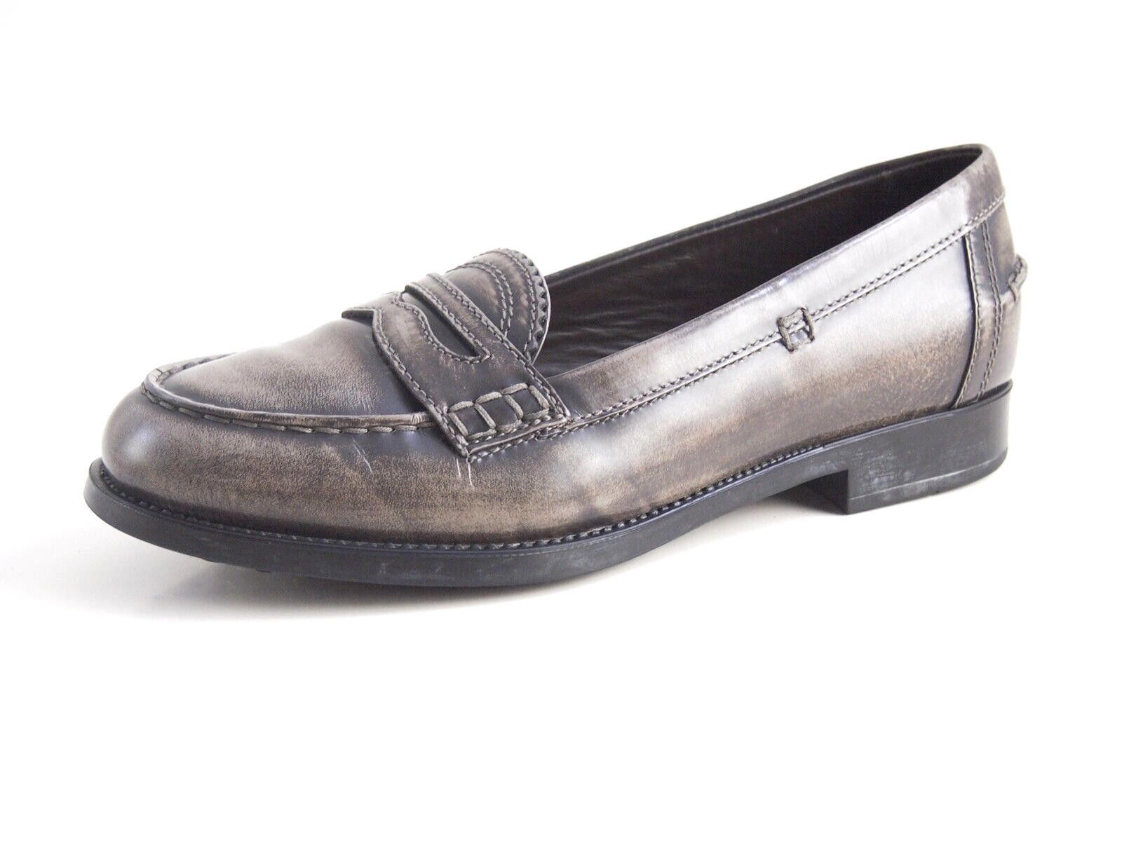 Tod's Tod's Penny Loafers Gray Burnished Leather EU 36.5 US 6.5 Size US 6.5 / IT 36.5 - 1 Thumbnail