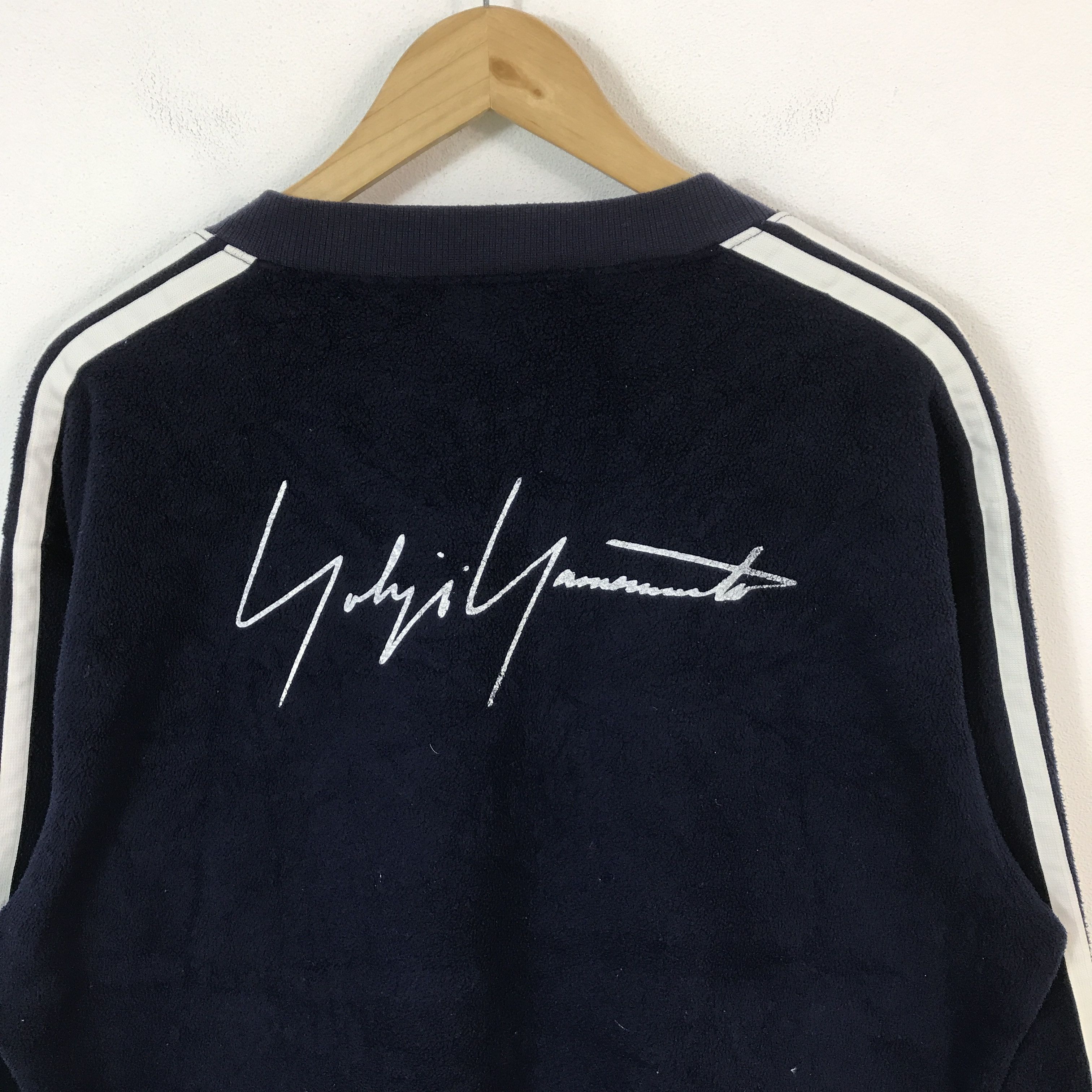 Adidas adidas fleece V-Neck Yohji yamamoto custom art sweatshirt Size US M / EU 48-50 / 2 - 4 Thumbnail