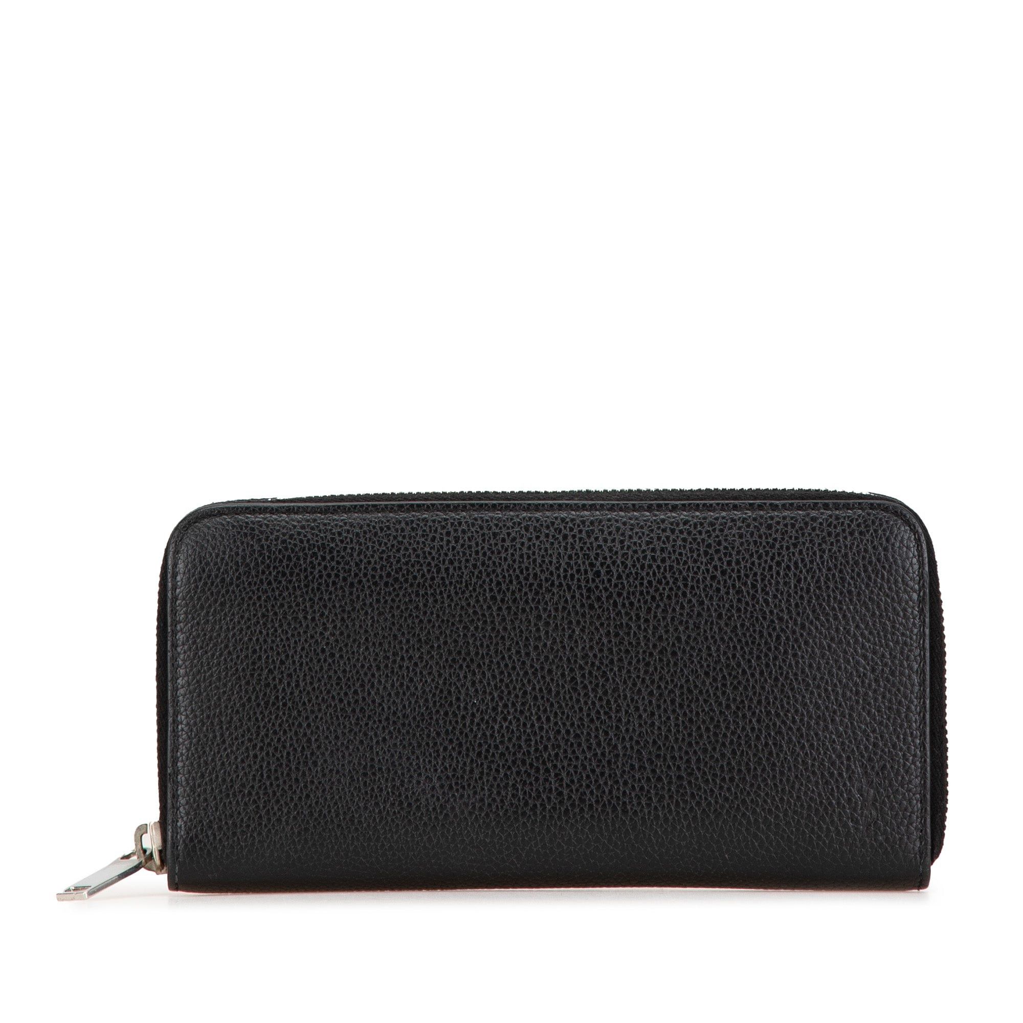 Saint Laurent Paris Saint Laurent Leather Zip Around Long Wallet Black Size ONE SIZE - 1 Thumbnail