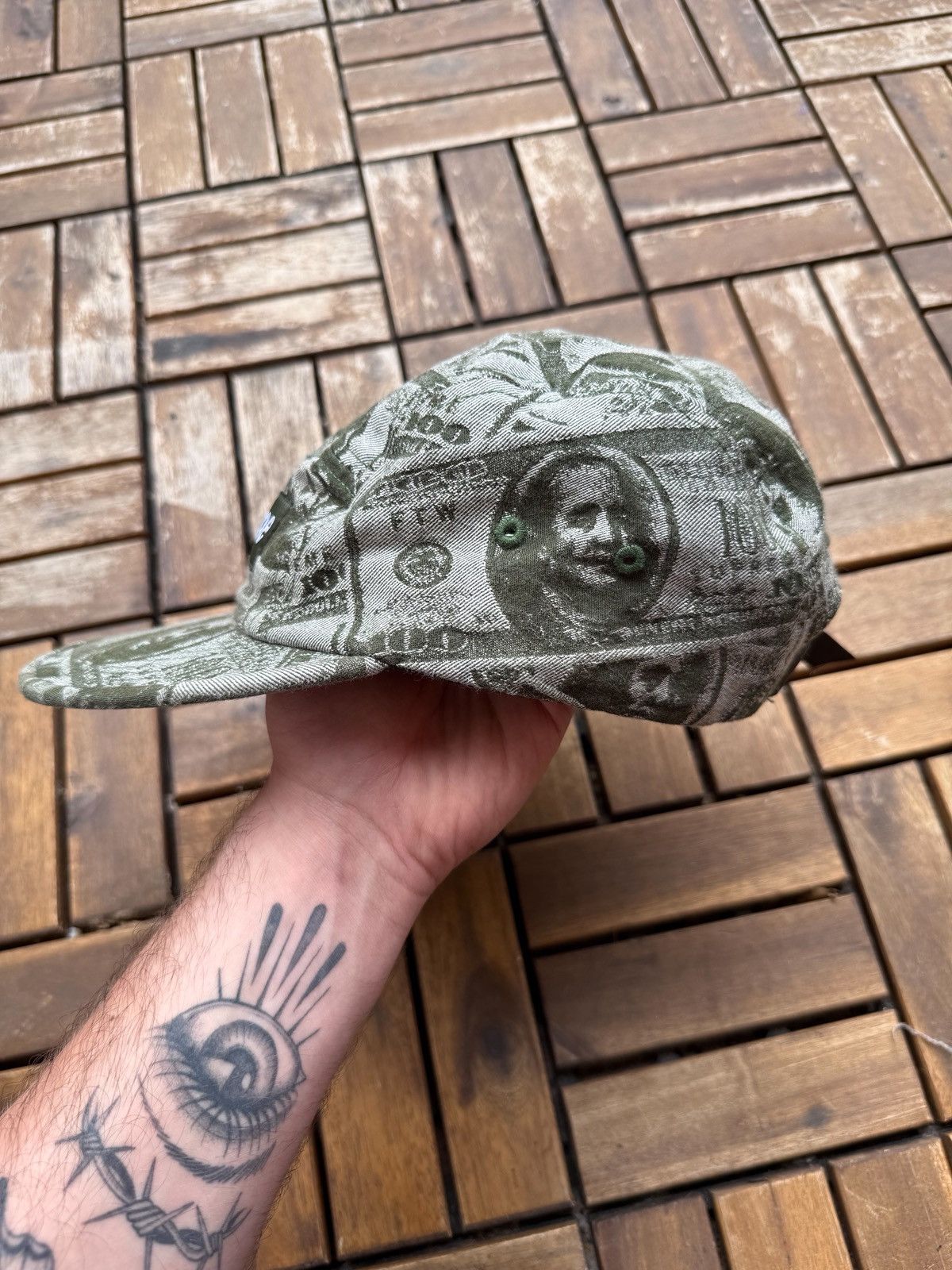 Supreme Supreme Dollar Bill Camp Cap - Olive (FW17) Size ONE SIZE - 4 Thumbnail