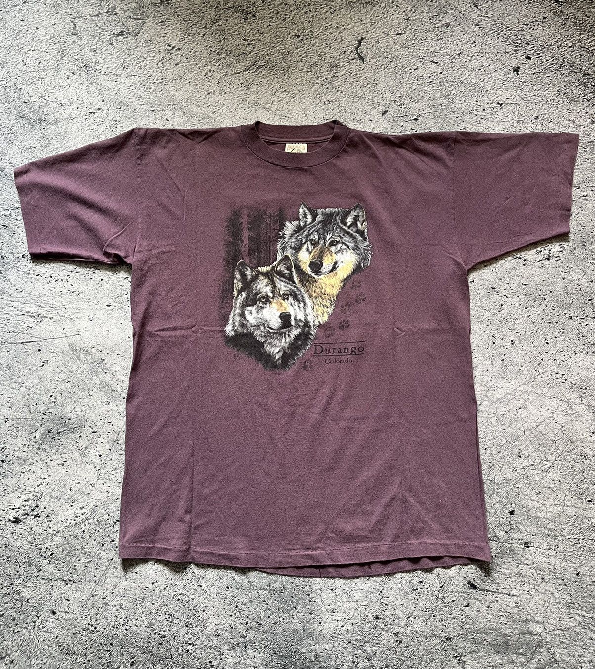 Vintage 90s Vintage Wolf T-Shirt Big Logo single stitch made in USA Size US XL / EU 56 / 4 - 2 Thumbnail