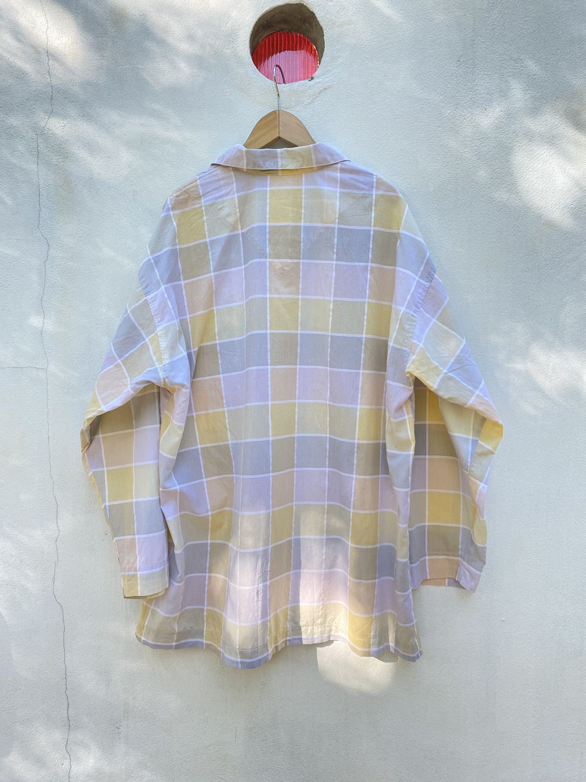 Issey Miyake IM im product Pastel yellow long-sleeved shirt Size US M / EU 48-50 / 2 - 8 Thumbnail
