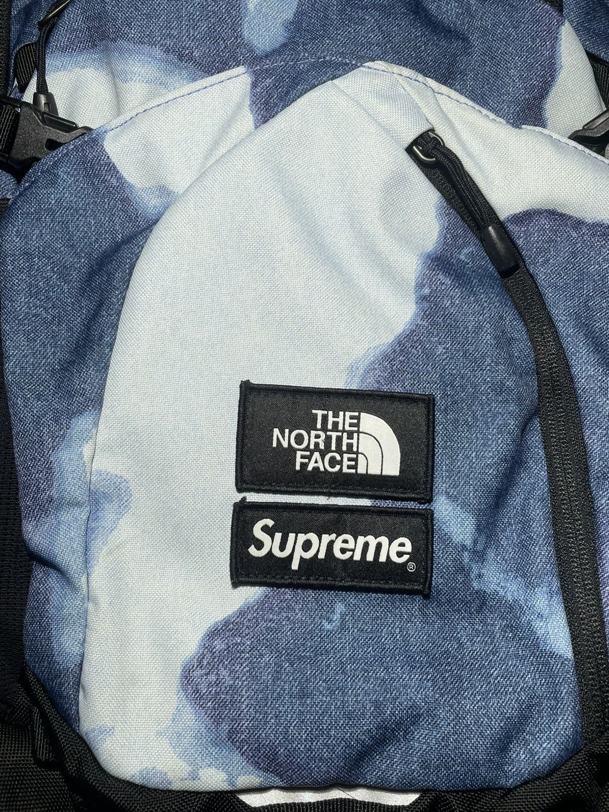Supreme Supreme x The North Face Bleached Denim-Print Backpack Size ONE SIZE - 2 Thumbnail