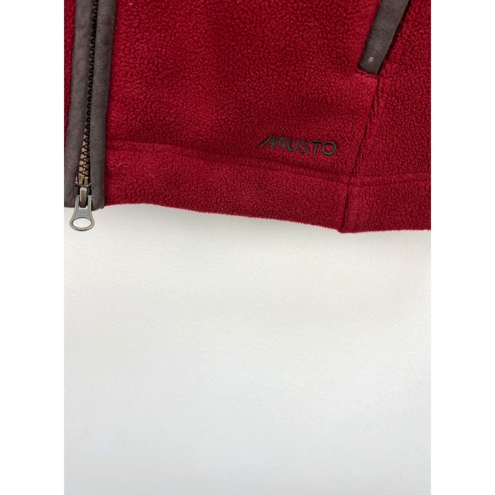 Musto MUSTO Vest Shirt Mens L Dark Red Arctec 360 Fleece Vintage Logo Pattern Solid Jacket Size L Mens Size US L / EU 52-54 / 3 - 6 Thumbnail