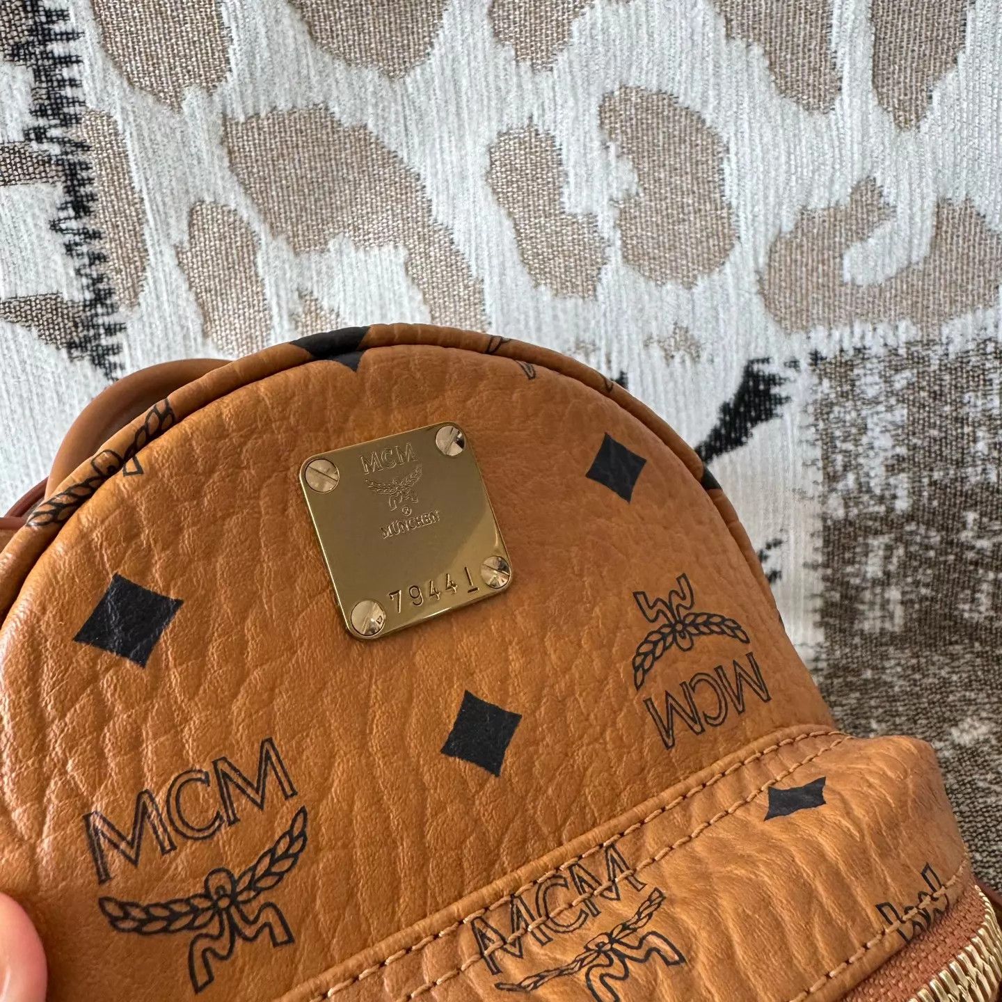 MCM MCM Cognac Ultra Mini Backpack Unused Like New Size ONE SIZE - 2 Thumbnail