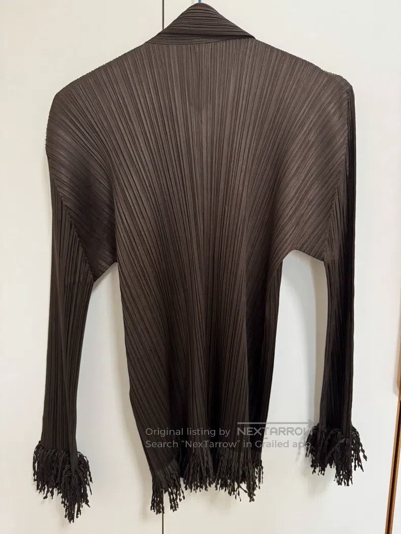 Issey Miyake Issey Miyake Fringed Scarf Pleated Top Size M / US 6-8 / IT 42-44 - 7 Thumbnail