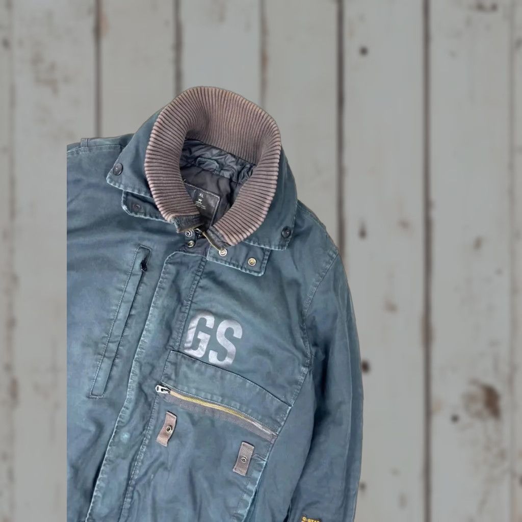 G-Star VINTAGE G-Star Raw Stinger Jacket Distressed Y2K 90s Men XL Green Bomber Jacket Mens XL Green 90s Size US XL / EU 56 / 4 - 1 Thumbnail