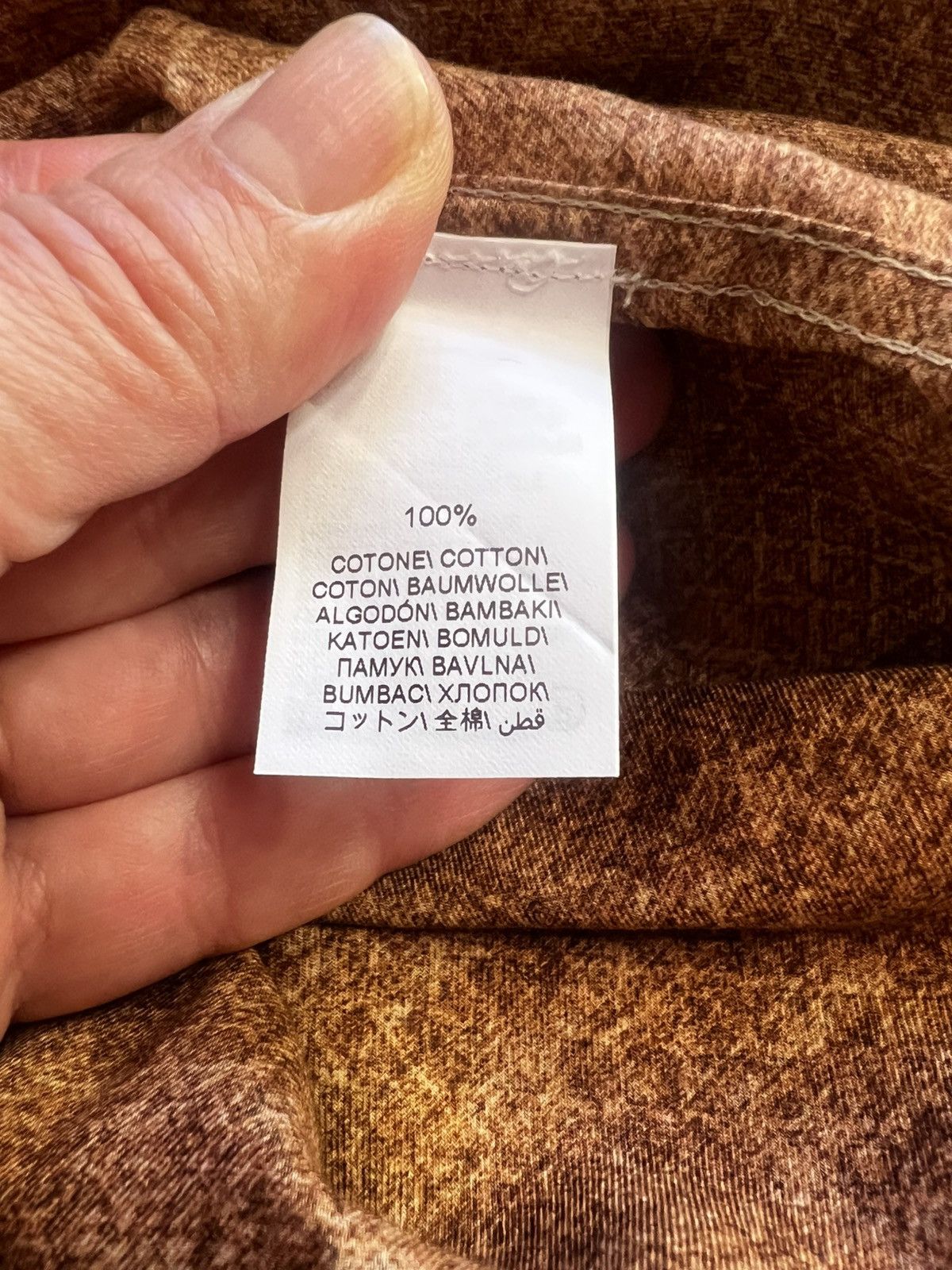 Brunello Cucinelli Brunello Cucinelli Slim Fit Geometric Print Shirt XL Size US XL / EU 56 / 4 - 12 Thumbnail