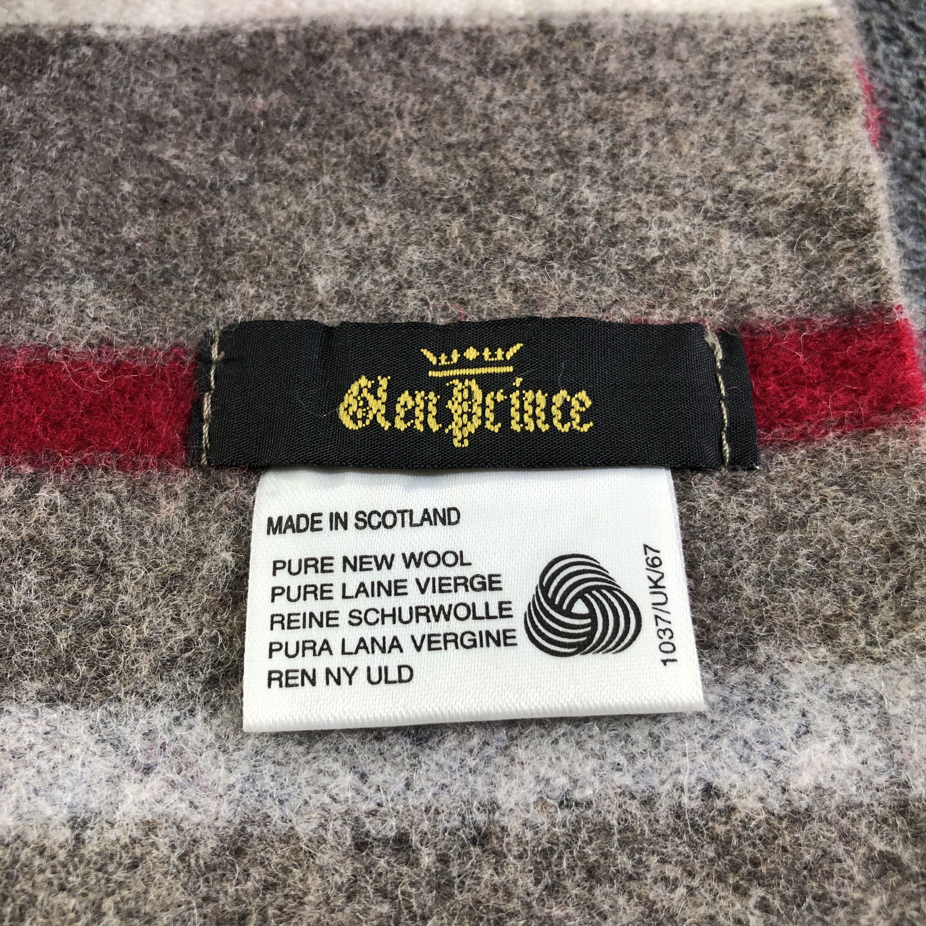 Vintage Glen Prince Striped Wool Scarf Muffler V2709 Size ONE SIZE - 4 Thumbnail