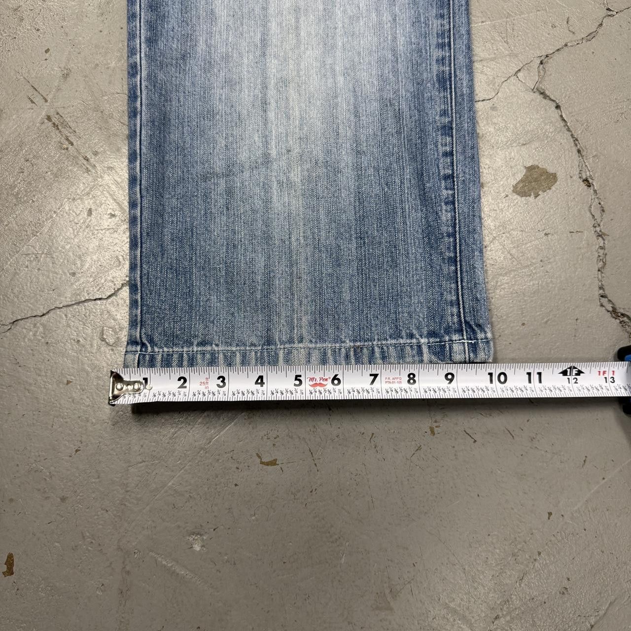 Enyce Enyce Faded Gradient Baggy Embroidered Jeans Size 36 x 32 Size US 36 / EU 52 - 6 Thumbnail