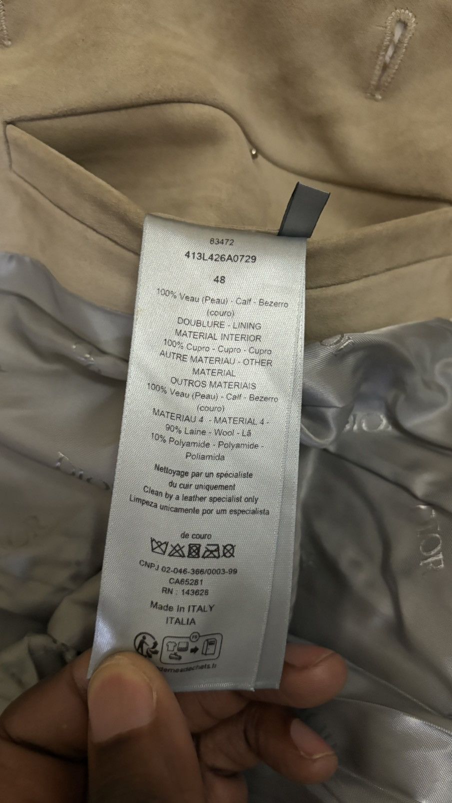 Dior Christian Dior Beige Suede Jacket Size US S / EU 44-46 / 1 - 8 Thumbnail
