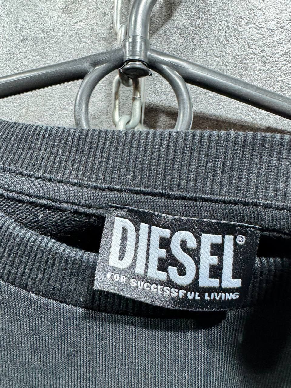 Diesel DIESEL Men’s Crew Neck Sweatshirt Black Denim Division Size US L / EU 52-54 / 3 - 5 Thumbnail