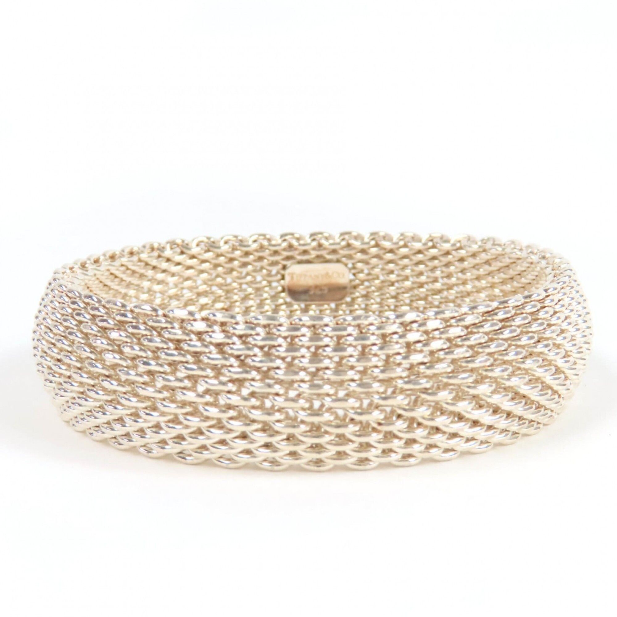 Tiffany & Co. TIFFANY & Co. Tiffany Somerset Bangle Bracelet in 925 Sterling Silver, Includes Box and Dust Bag, Weight 56.1g, Women's Size ONE SIZE - 1 Thumbnail