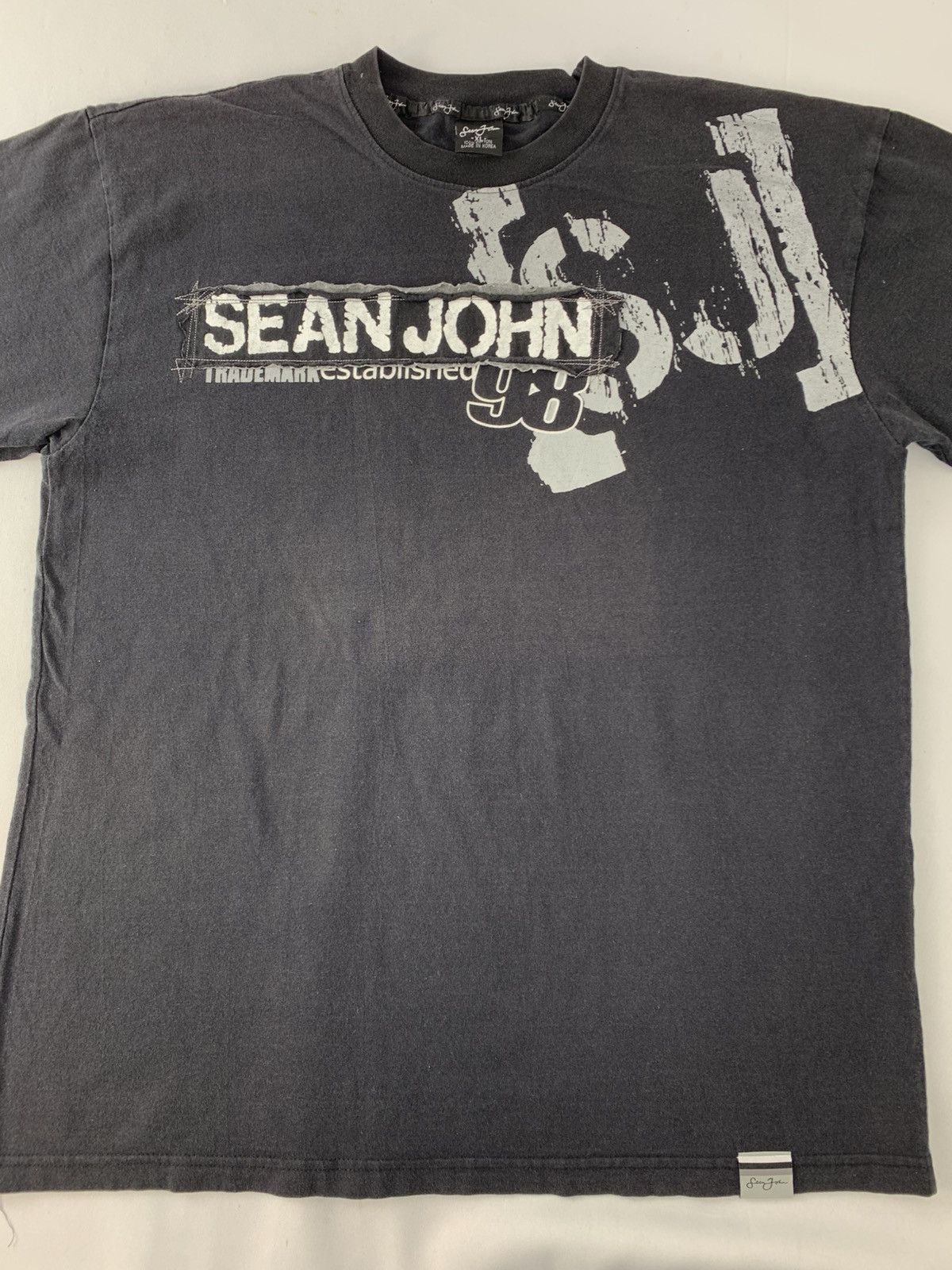 Sean John Sean John Est 98 Black Big Logo Printed Tee Size US XL / EU 56 / 4 - 3 Thumbnail