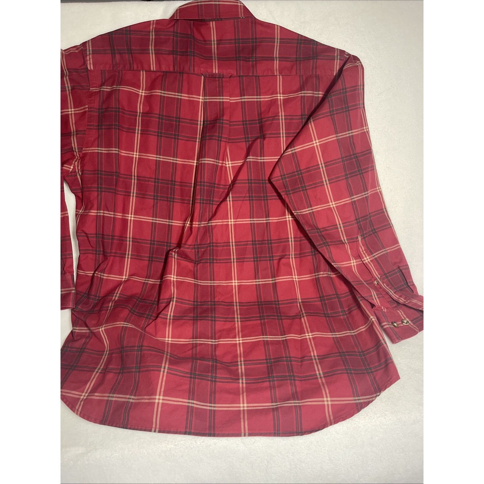 Orvis Orvis Button Down Shirt Men’s LG Dark Red/Tan Plaid L/S Size US L / EU 52-54 / 3 - 4 Thumbnail