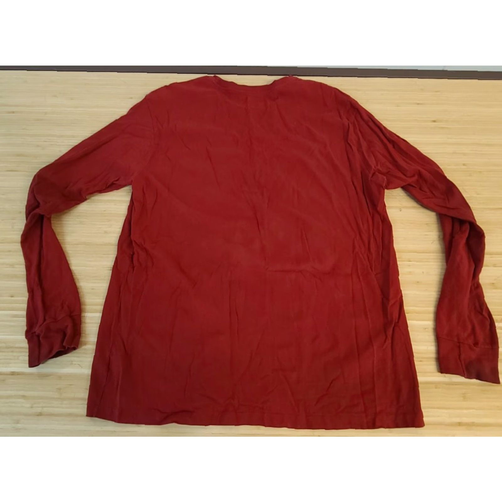 Polo Ralph Lauren Polo Ralph Lauren T-Shirt Long Sleeve Red Men's Large Distressed V-Neck Shirt Size US L / EU 52-54 / 3 - 3 Thumbnail