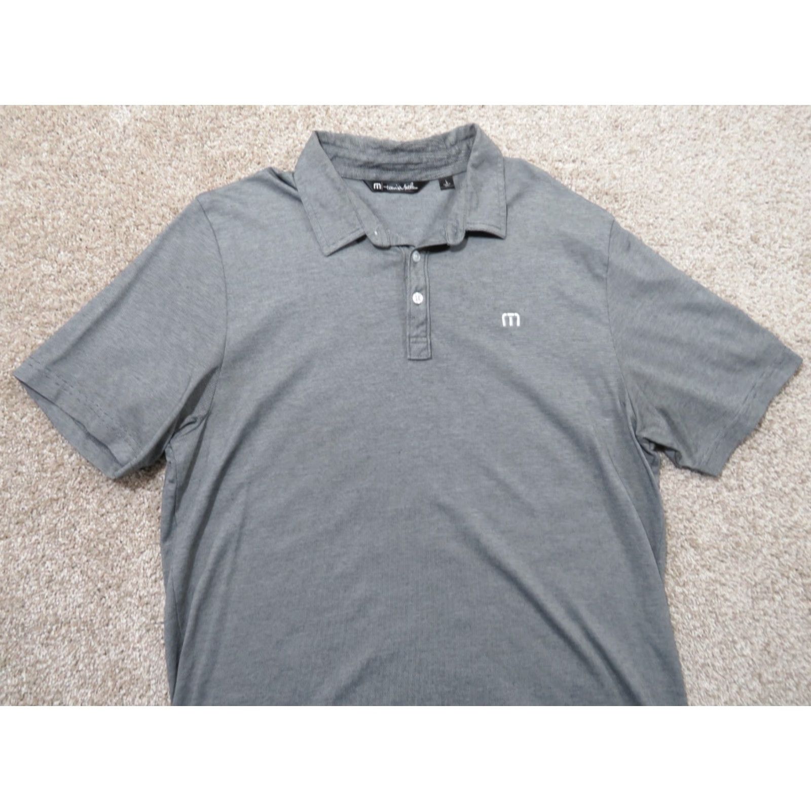 TravisMathew Travis Mathew Polo Shirt Men L Gray White Logo Golf Casual Size US L / EU 52-54 / 3 - 3 Thumbnail