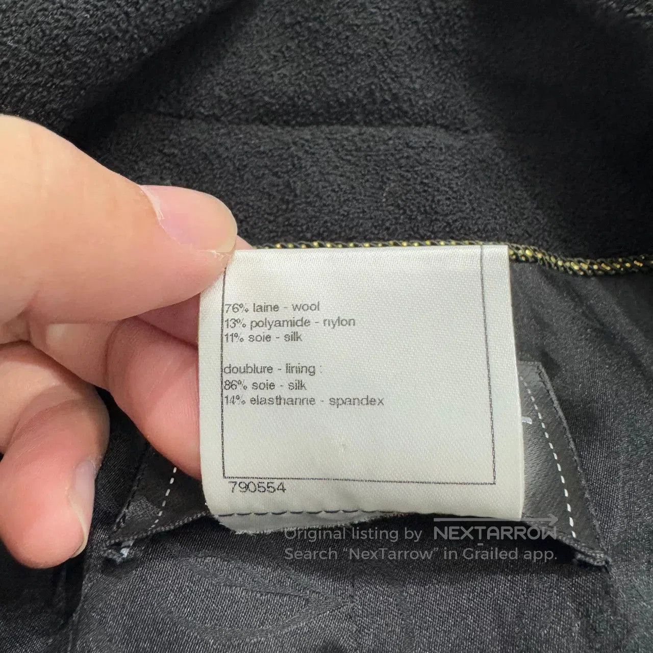Chanel Chanel 10C Black Gold Trim Jacket. Size XL / US 12-14 / IT 48-50 - 3 Thumbnail