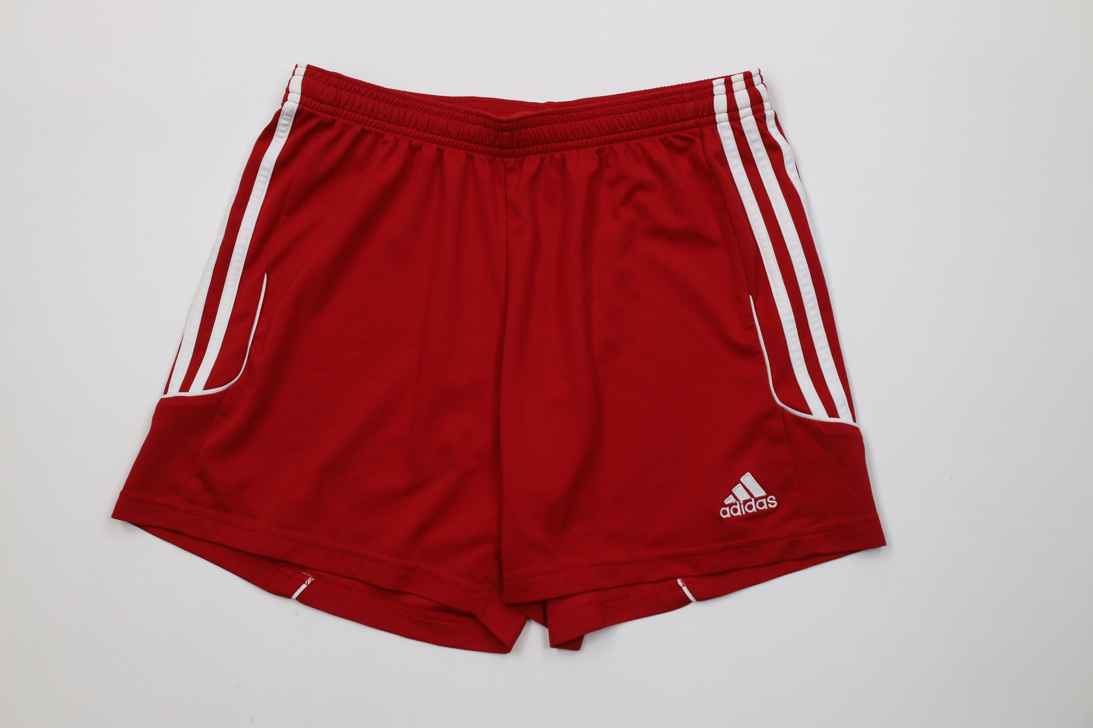 Adidas Vintage Y2K Adidas Striped Running Jogging Soccer Shorts Red Size US 30 / EU 46 - 1 Thumbnail