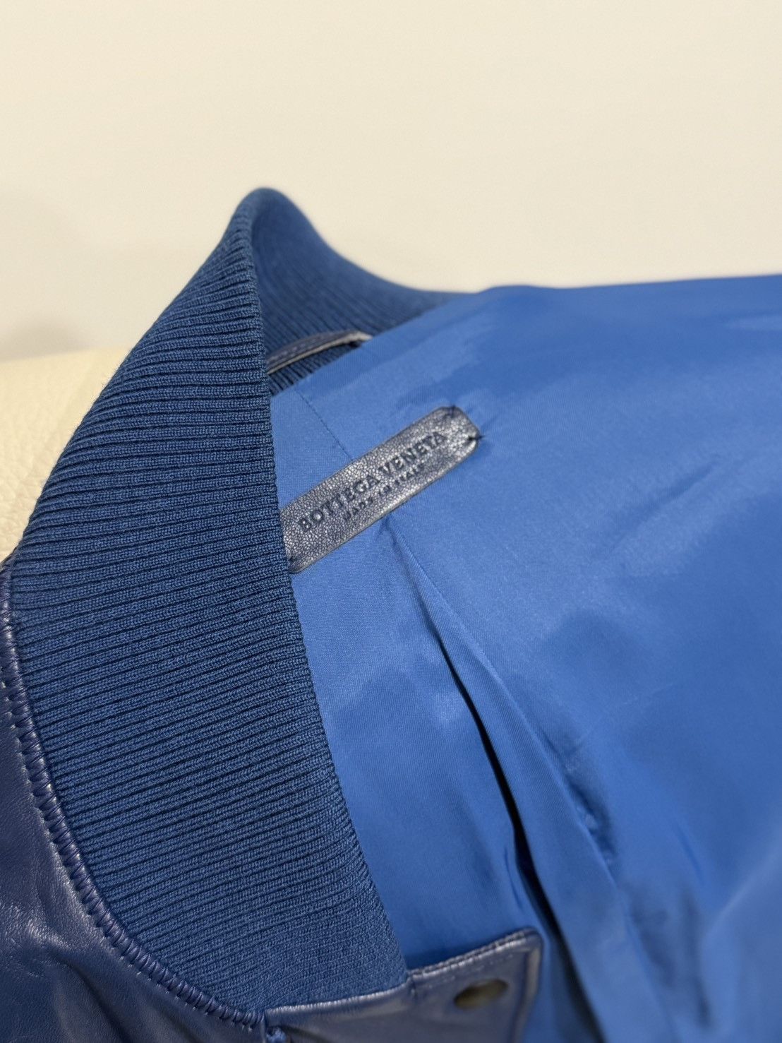 Bottega Veneta Bottega Veneta blue leather bomber jacket Size US M / EU 48-50 / 2 - 7 Thumbnail
