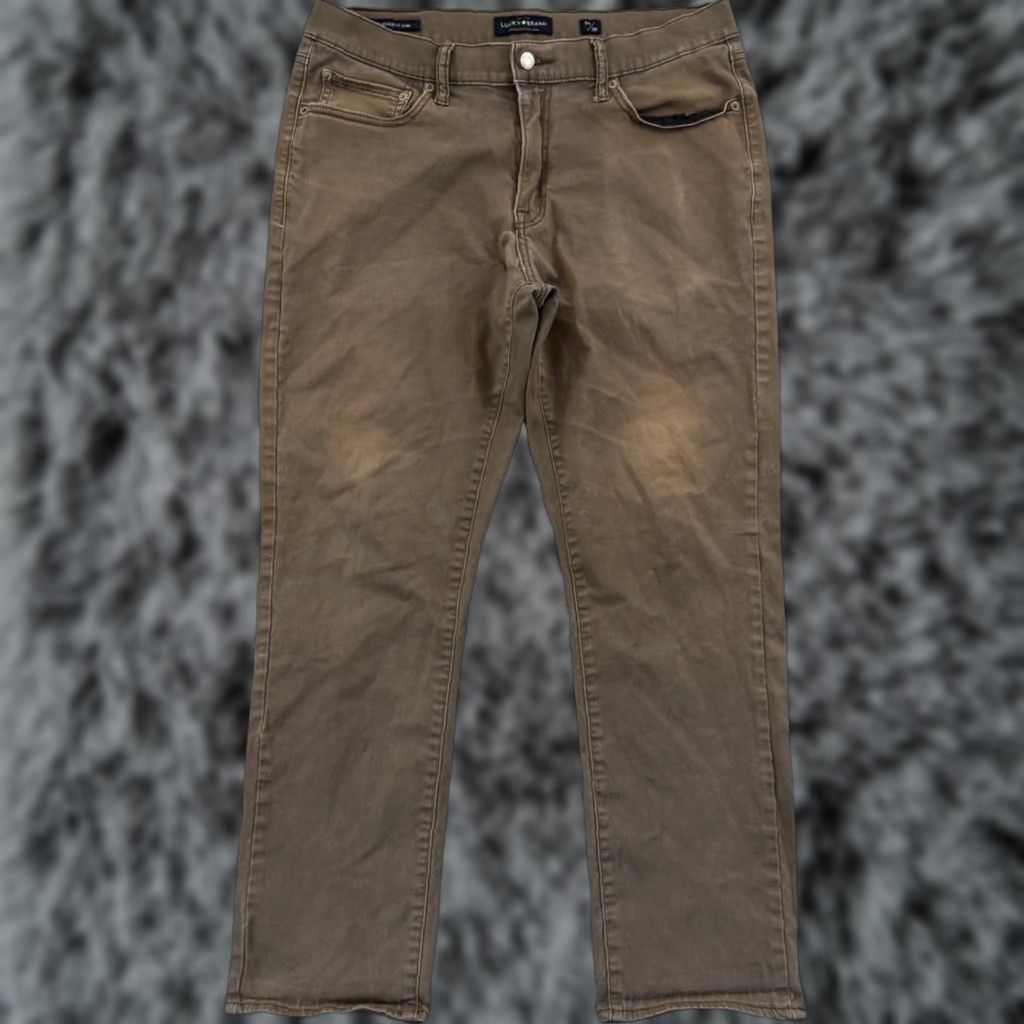 Lucky Brand Lucky Brand Pants Mens 34x30 Athletic Straight Khaki Chino 410 Preppy Zip Pocket 5 Size US 34 / EU 50 - 1 Thumbnail