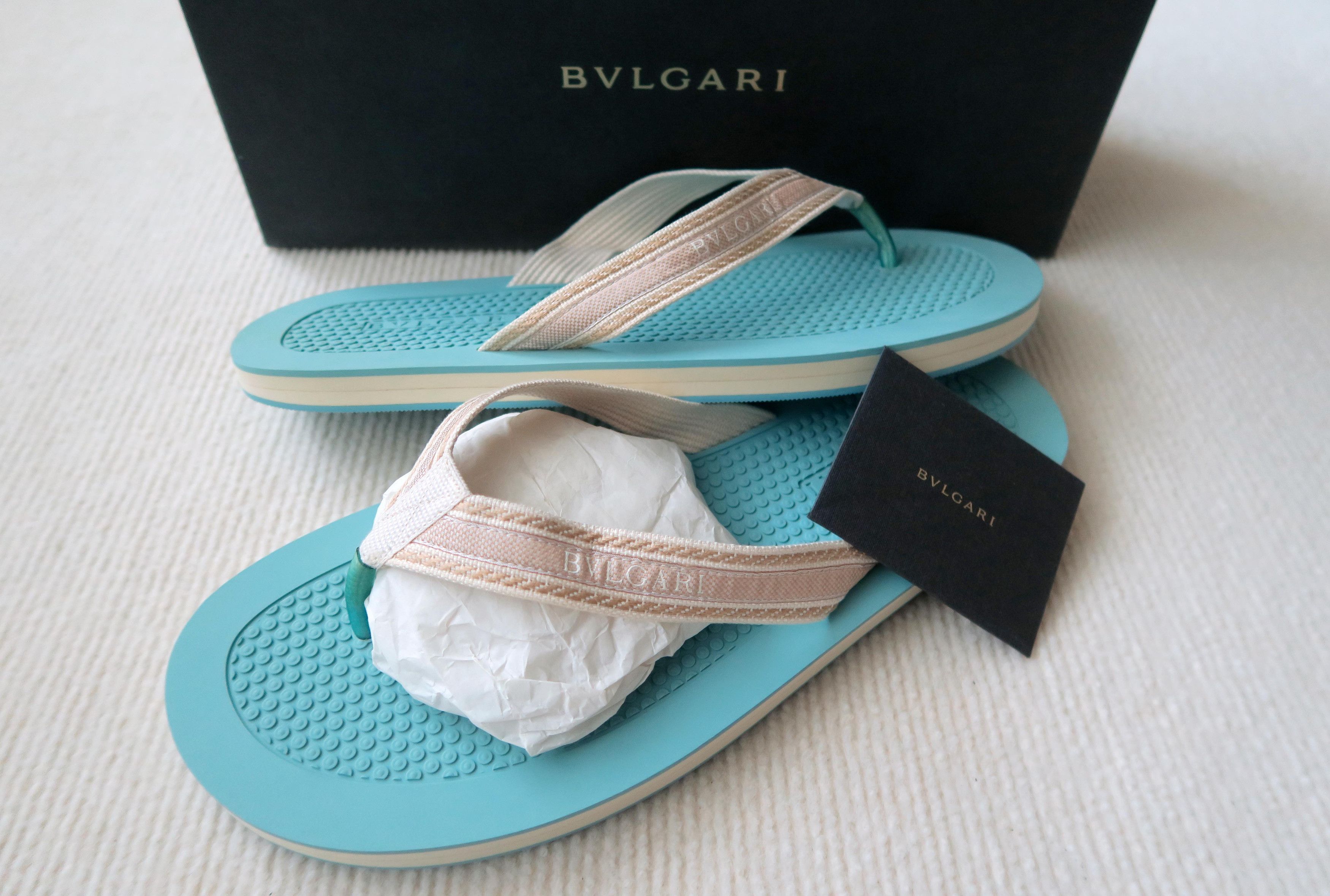 Bvlgari Bvlgari Logo Resort Slip-On Slippers Sandals Size US 11 / EU 44 - 3 Thumbnail