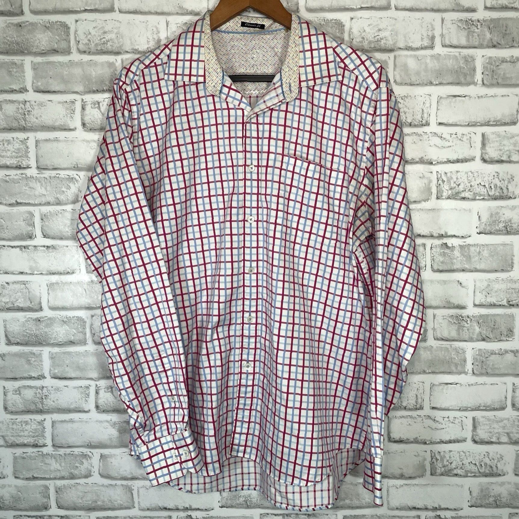 BUGATCHI Bugatchi Plaid Button-Down Shirt Mens L Multicolor Long Sleeve Size US L / EU 52-54 / 3 - 2 Thumbnail