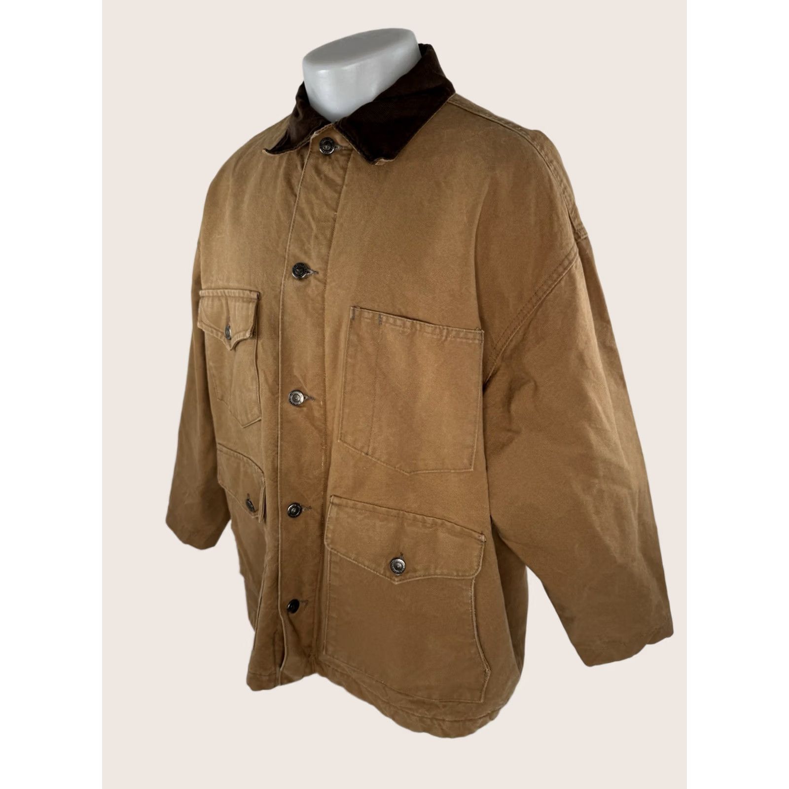 Vintage Schaefer Outfitter Short Canvas Western Jacket 2XL Brown Lined Hunting Mens Jacket Size US 39 - 1 Thumbnail