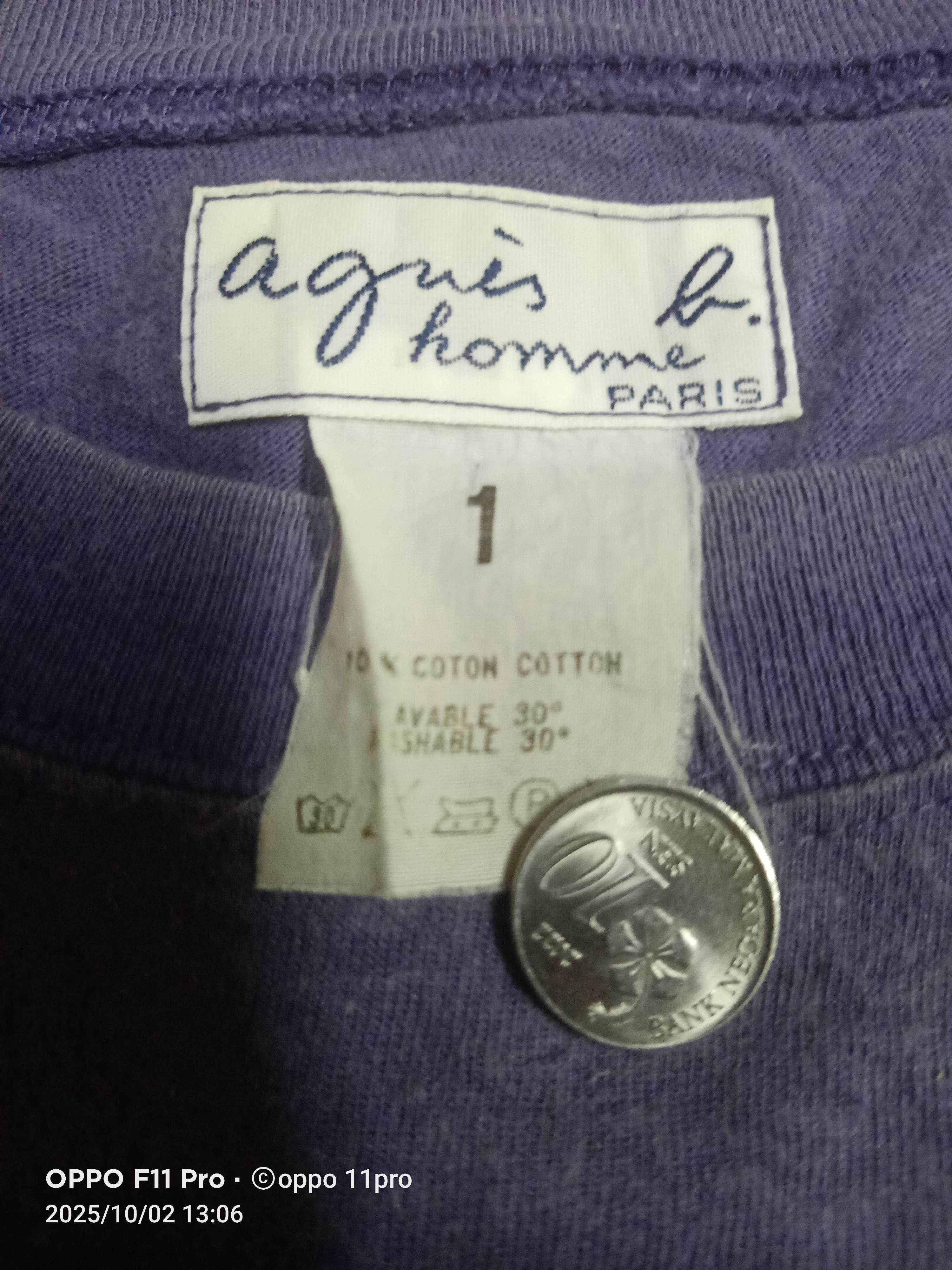 agnes b. 🌟 Agnes B Men Tee Shirt Front Poket🌟 Size US M / EU 48-50 / 2 - 3 Thumbnail