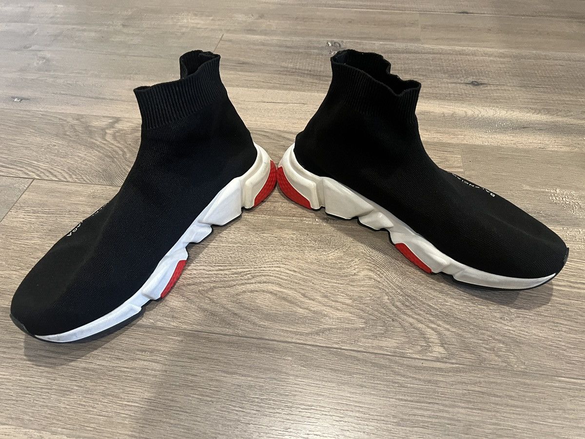 Balenciaga Balenciaga Speed runner 1.0 black red white Size US 7.5 / EU 40-41 - 4 Thumbnail