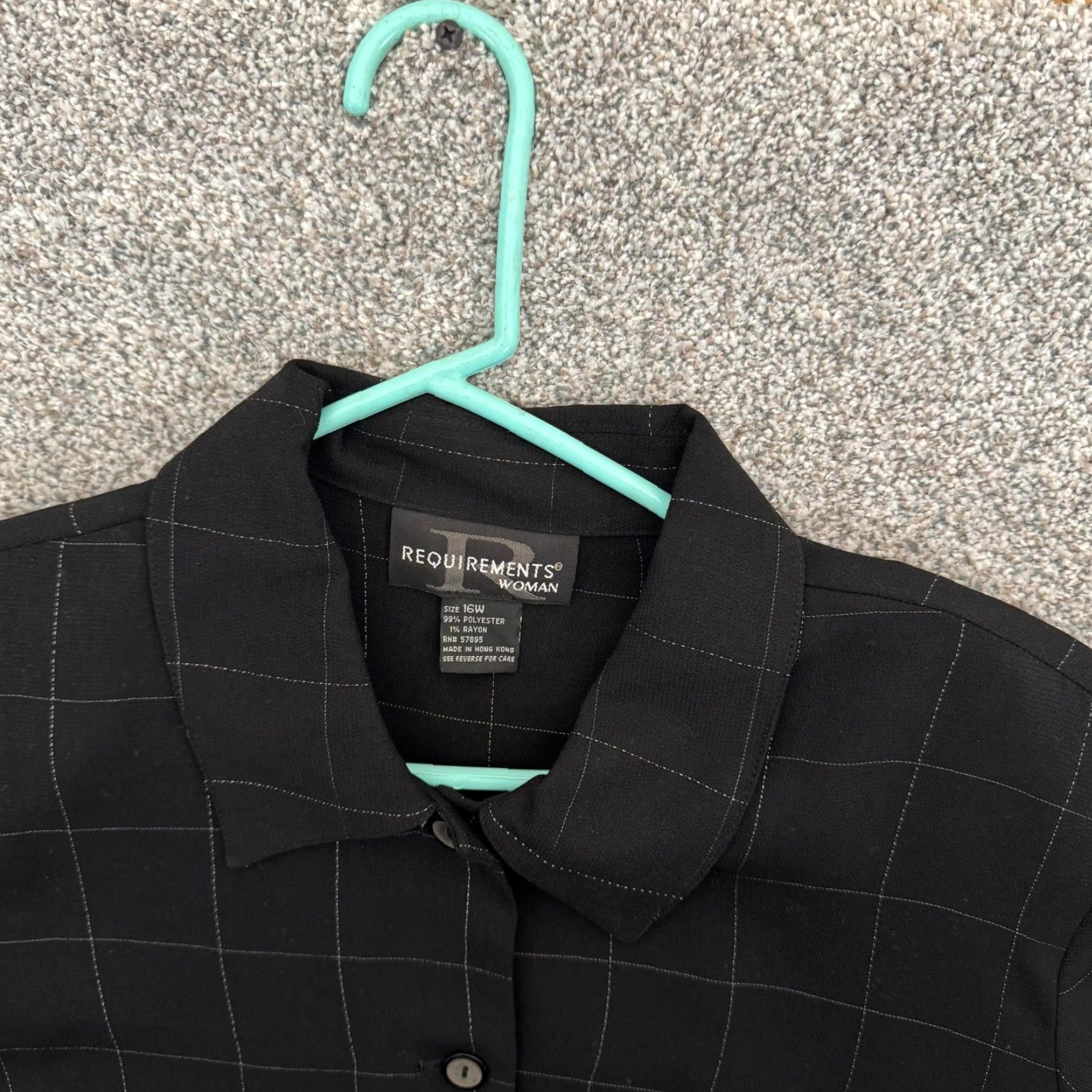 Vintage VINTAGE Requirements Top Women 16W Plus Size Windowpane Check Y2K Office Preppy Shirt Size XXL / US 16-18 / IT 52-54 - 2 Thumbnail