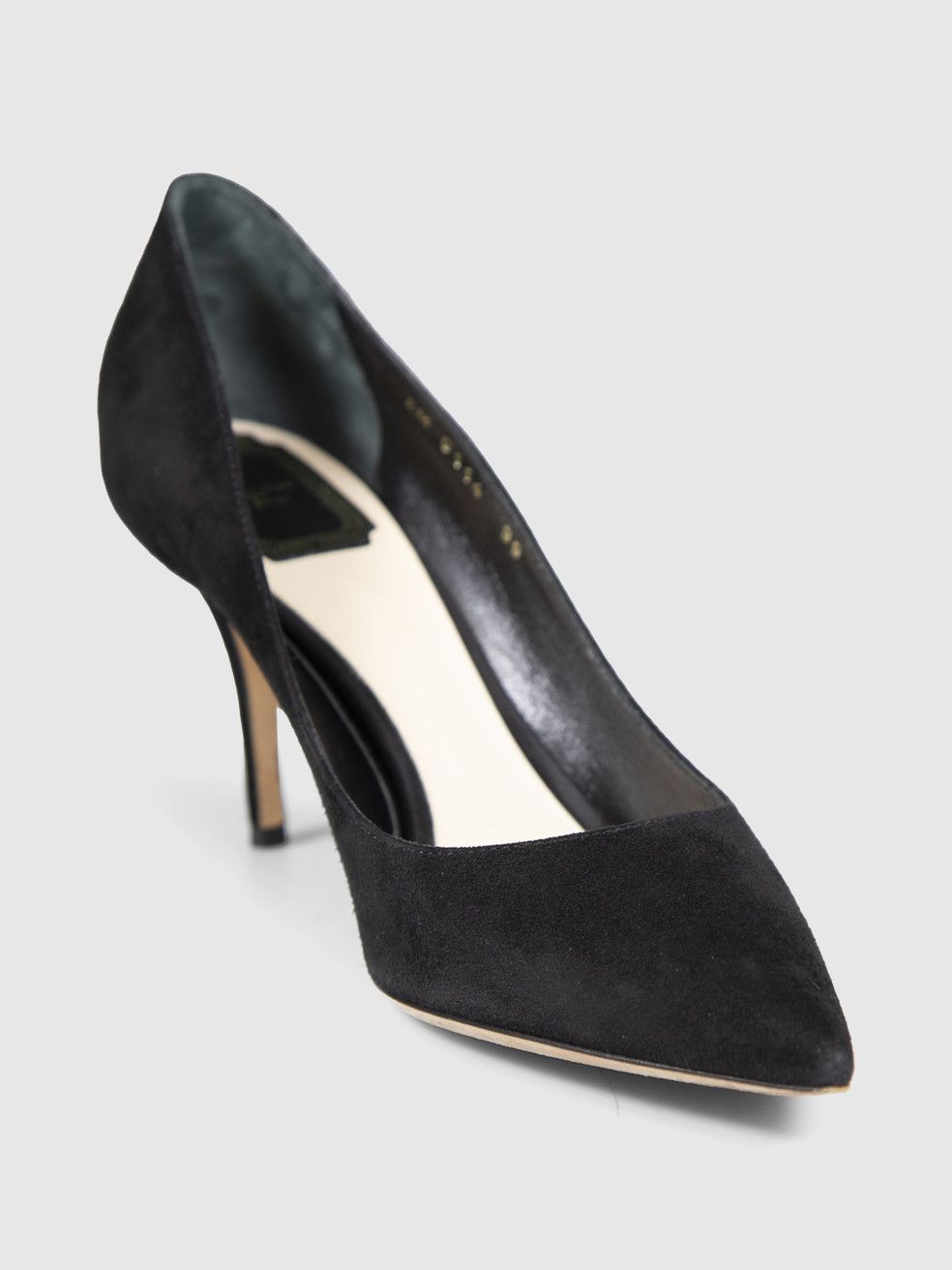 Dior Black Suede Point Toe Pumps Size US 9 / IT 39 - 1 Thumbnail
