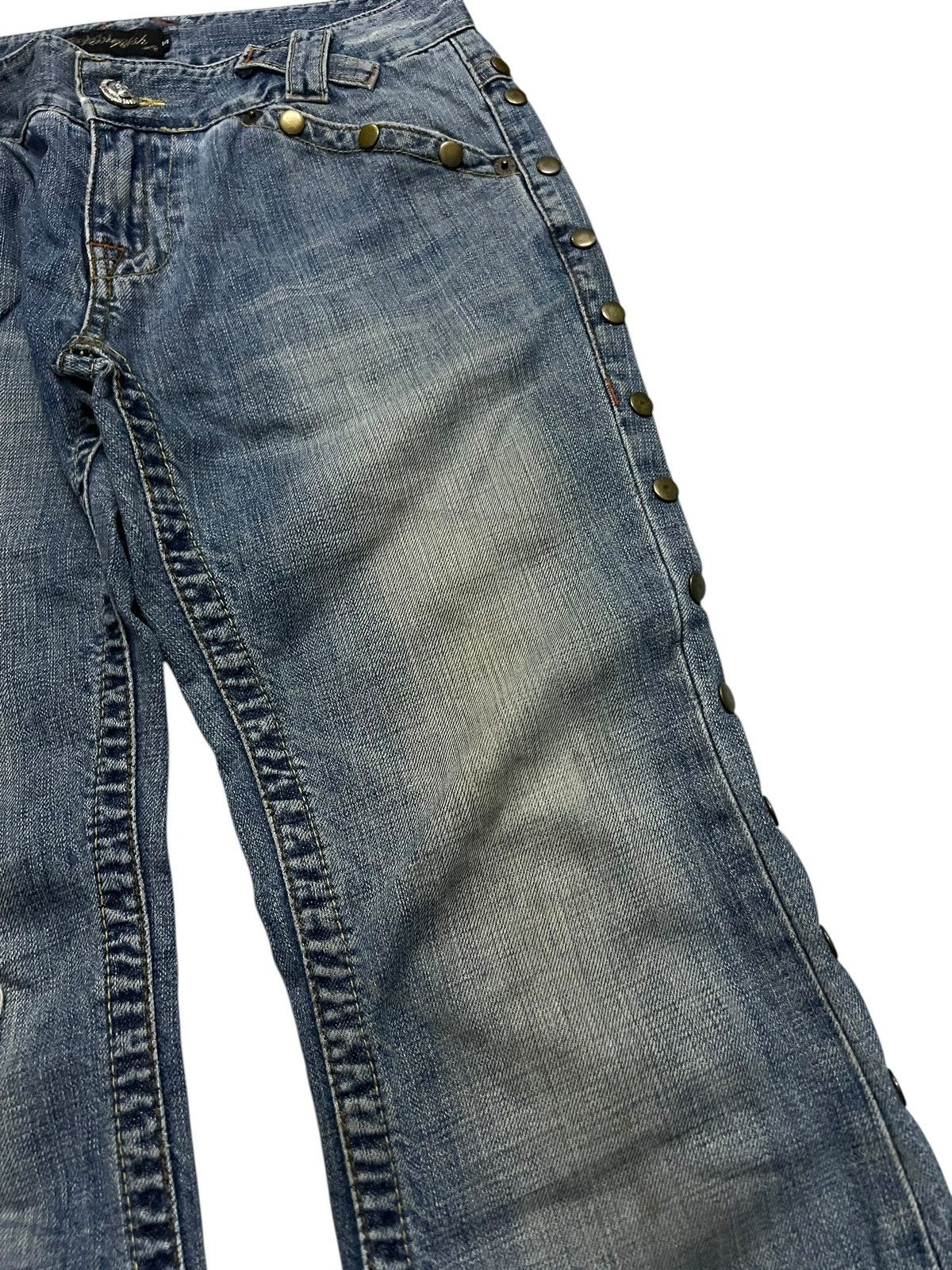 Japanese Brand Flare Jeans Vanquish Distressed Mud Wash Jean Like Kapital Size US 31 - 6 Thumbnail