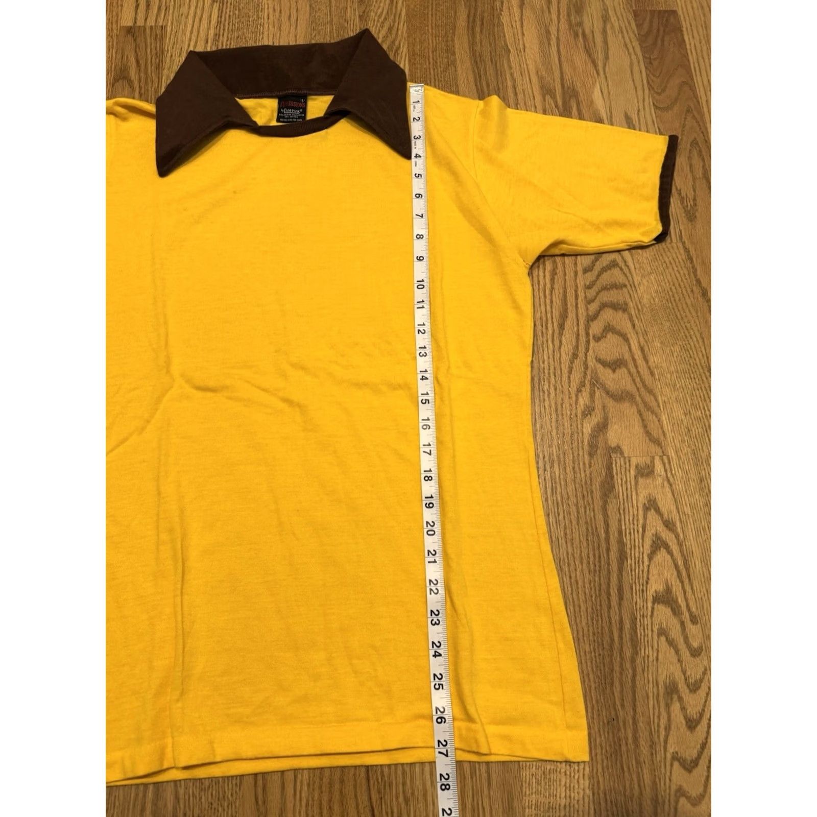 Vintage VINTAGE Campus Shirt Mens L Yellow Expressions Polo Men Poly Cotton Blend Vtg Size US L / EU 52-54 / 3 - 4 Thumbnail