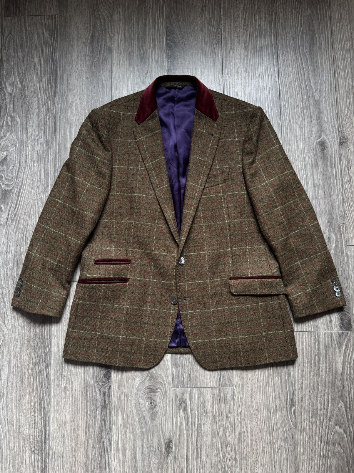 Paul Smith Paul Smith Byard Herringbone Tweed Checkered Blazer Jacket Size 50R - 1 Thumbnail