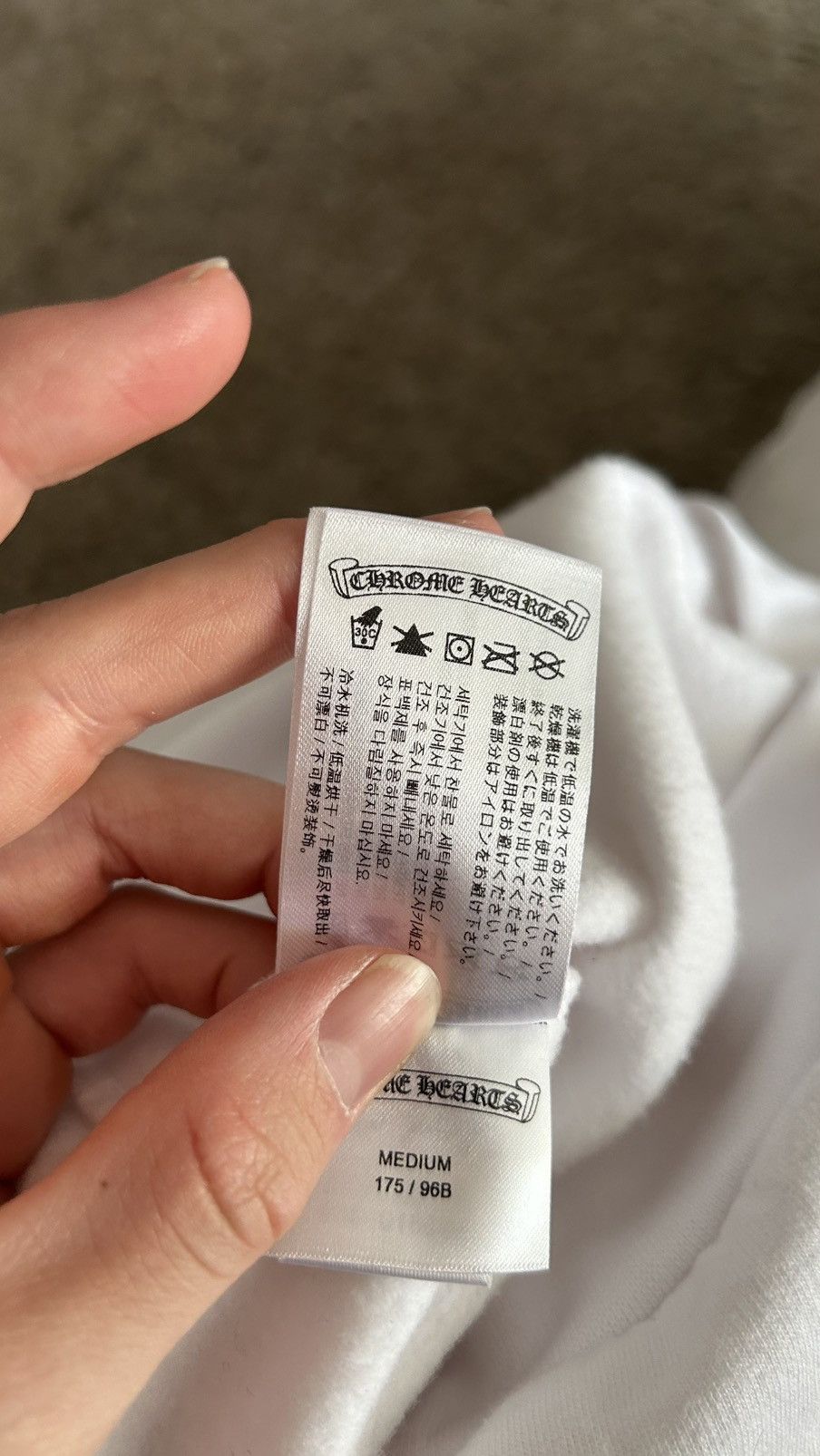 Chrome Hearts Chrome Hearts White Vertical Logo Hoodie Size US M / EU 48-50 / 2 - 12 Thumbnail
