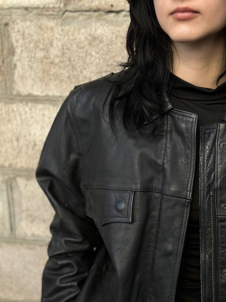 Genuine Leather VTG Moto Racing Jacket Leather Size M - L Y2K Riri Germany Size US M / EU 48-50 / 2 - 8 Thumbnail