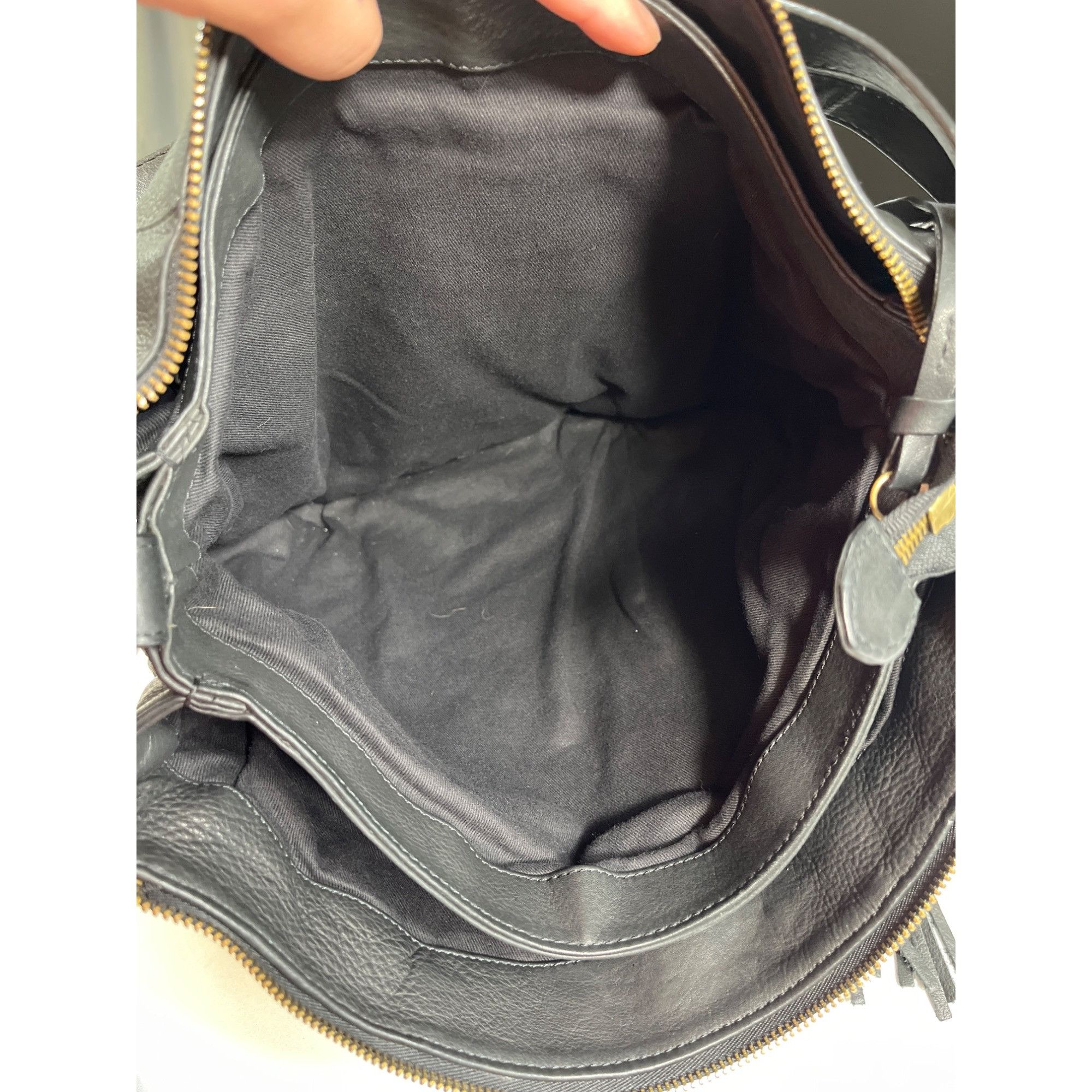 Wilsons Leather Wilsons Leather Large Black Shoulder Bag SKU 7536 Size ONE SIZE - 6 Thumbnail