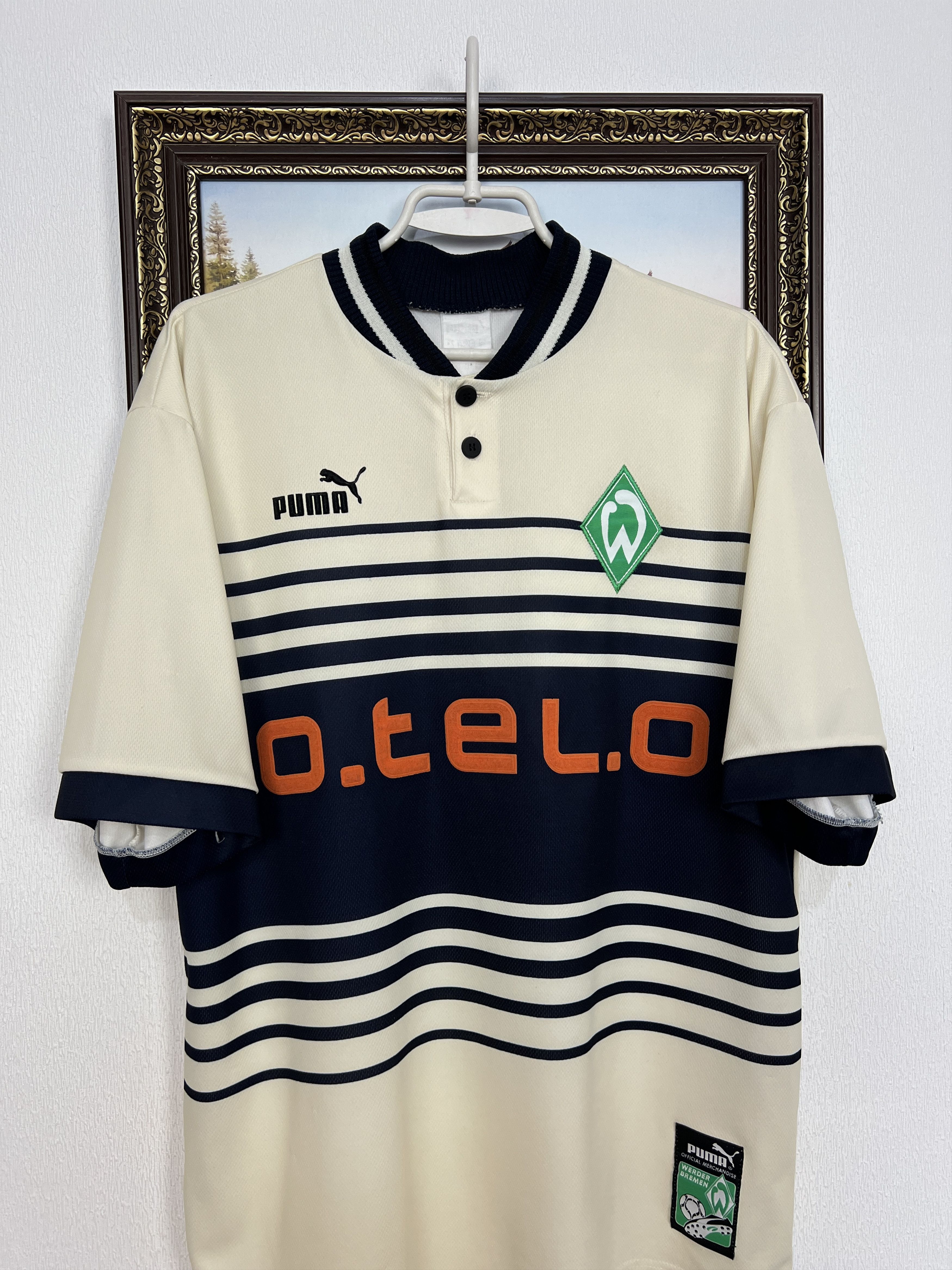 Puma Werder Bremen Away football shirt 1997 Soccer Jersey Trikot Size US L / EU 52-54 / 3 - 2 Thumbnail