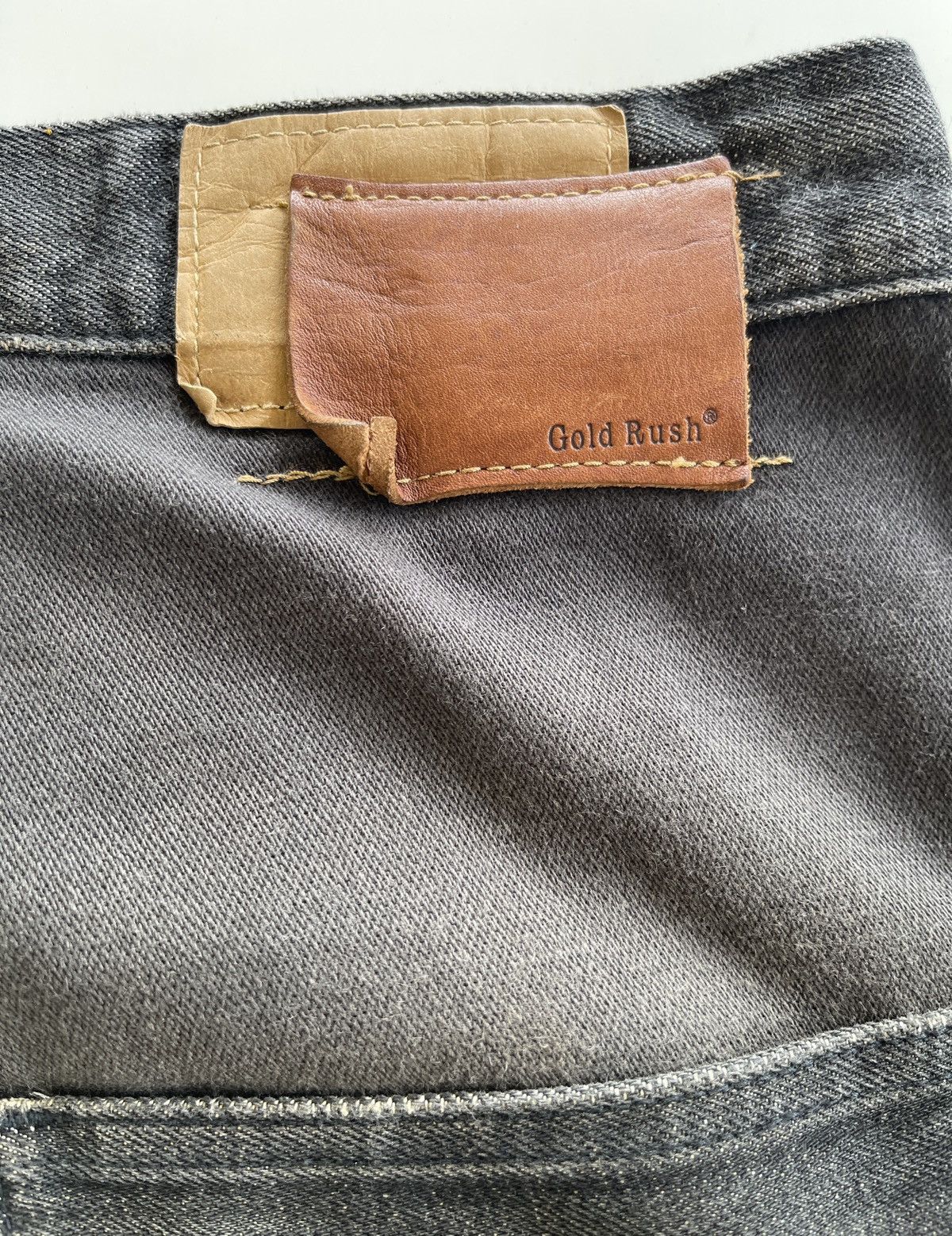Vintage Gold Rush Patchwork Distressed Denim Size US 34 / EU 50 - 7 Thumbnail