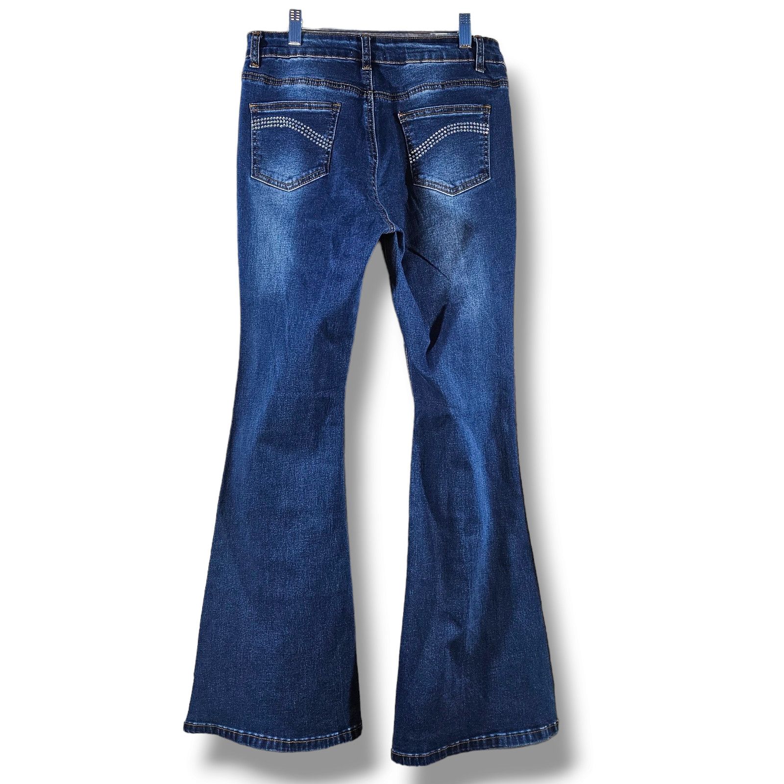 Other EUC Bamboo Juniors High Waist Flare Jeas Sz. 11x30 Dark Wash Size 28" / US 6 / IT 42 - 3 Thumbnail