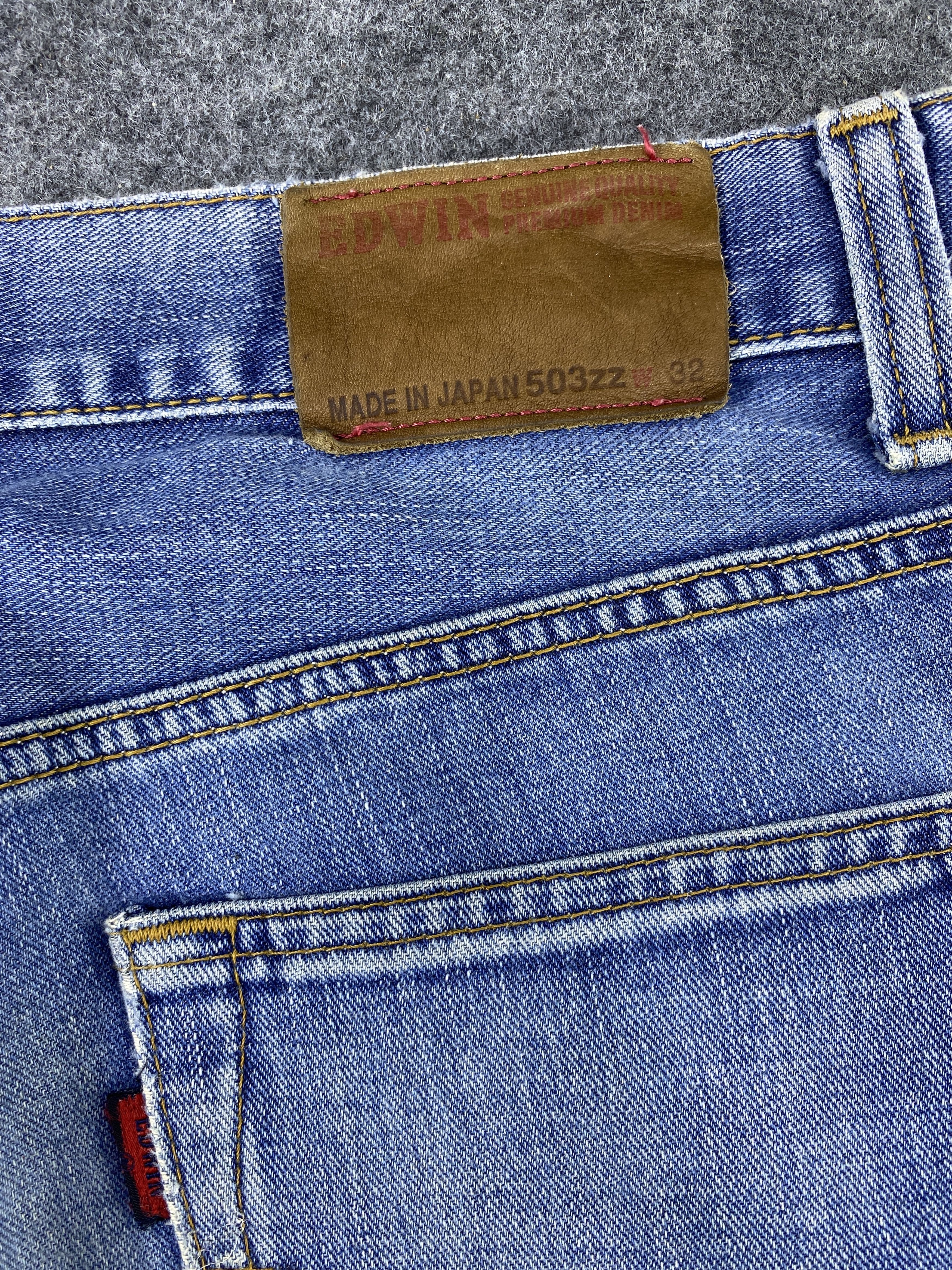 Edwin Edwin 503zz Distress Blue Wash Jeans - J970 Size US 34 / EU 50 - 9 Thumbnail