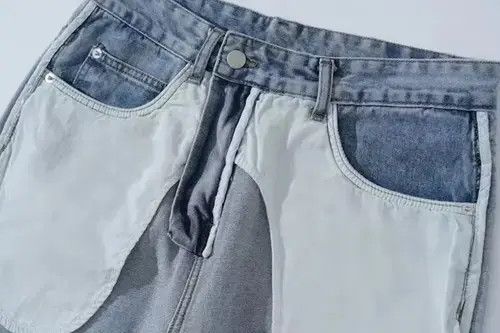 Japanese Brand 20SS Indigo Union Japan Denim Patchwork Pants Size US 32 / EU 48 - 3 Thumbnail