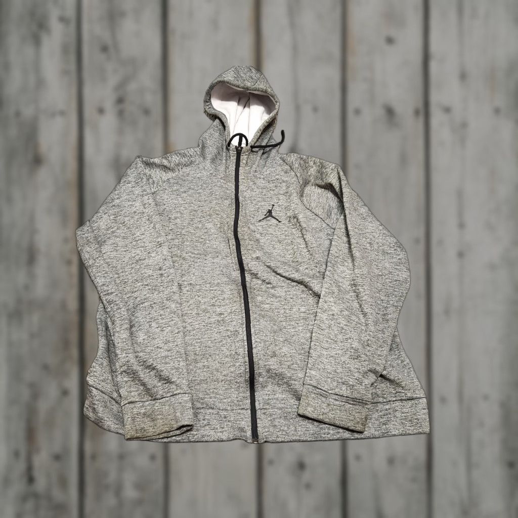 Jordan Brand Nike Air Jordan Fleece Full Zip Hoodie Sweatshirt Men's 2XL Gray Size US XXL / EU 58 / 5 - 1 Thumbnail