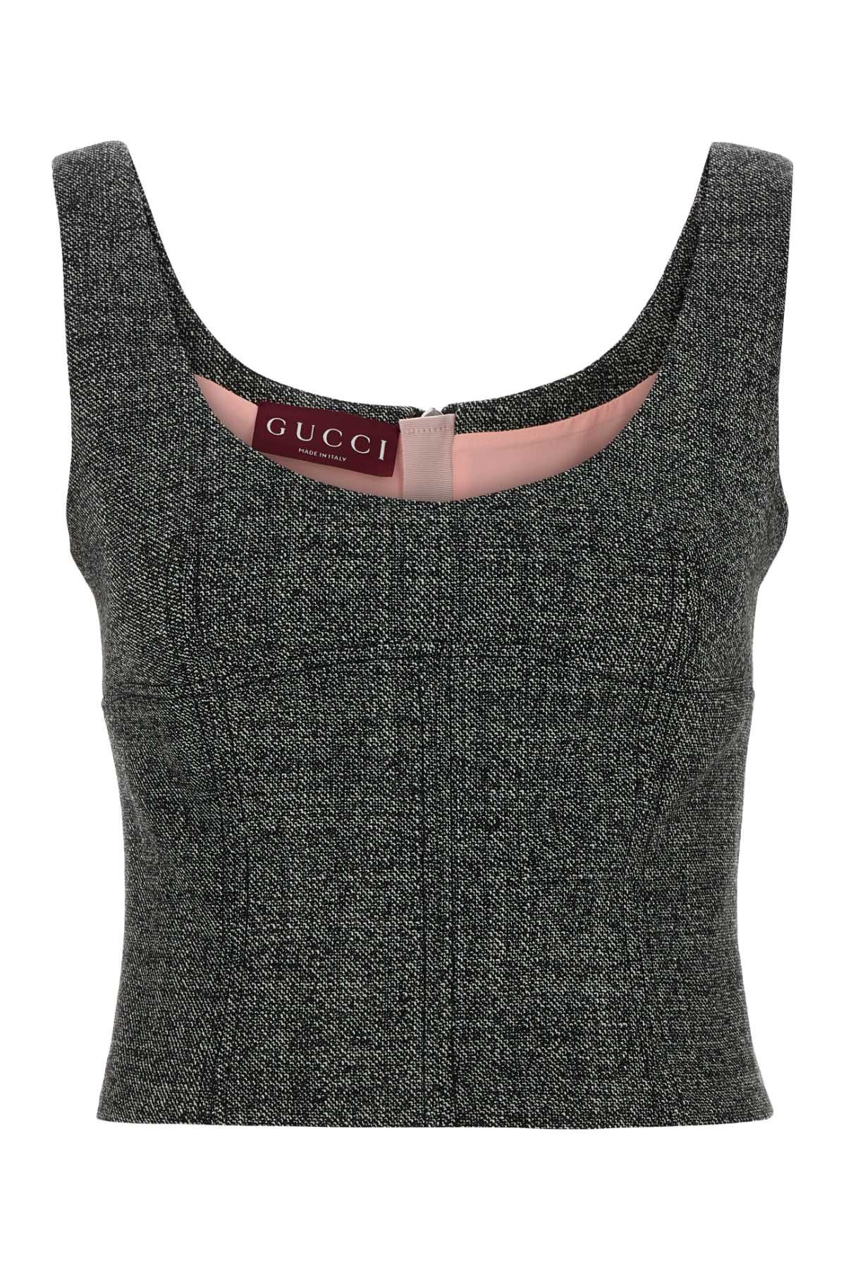 Gucci Two-Tone Wool Tank Top Size S / US 4 / IT 40 - 1 Thumbnail