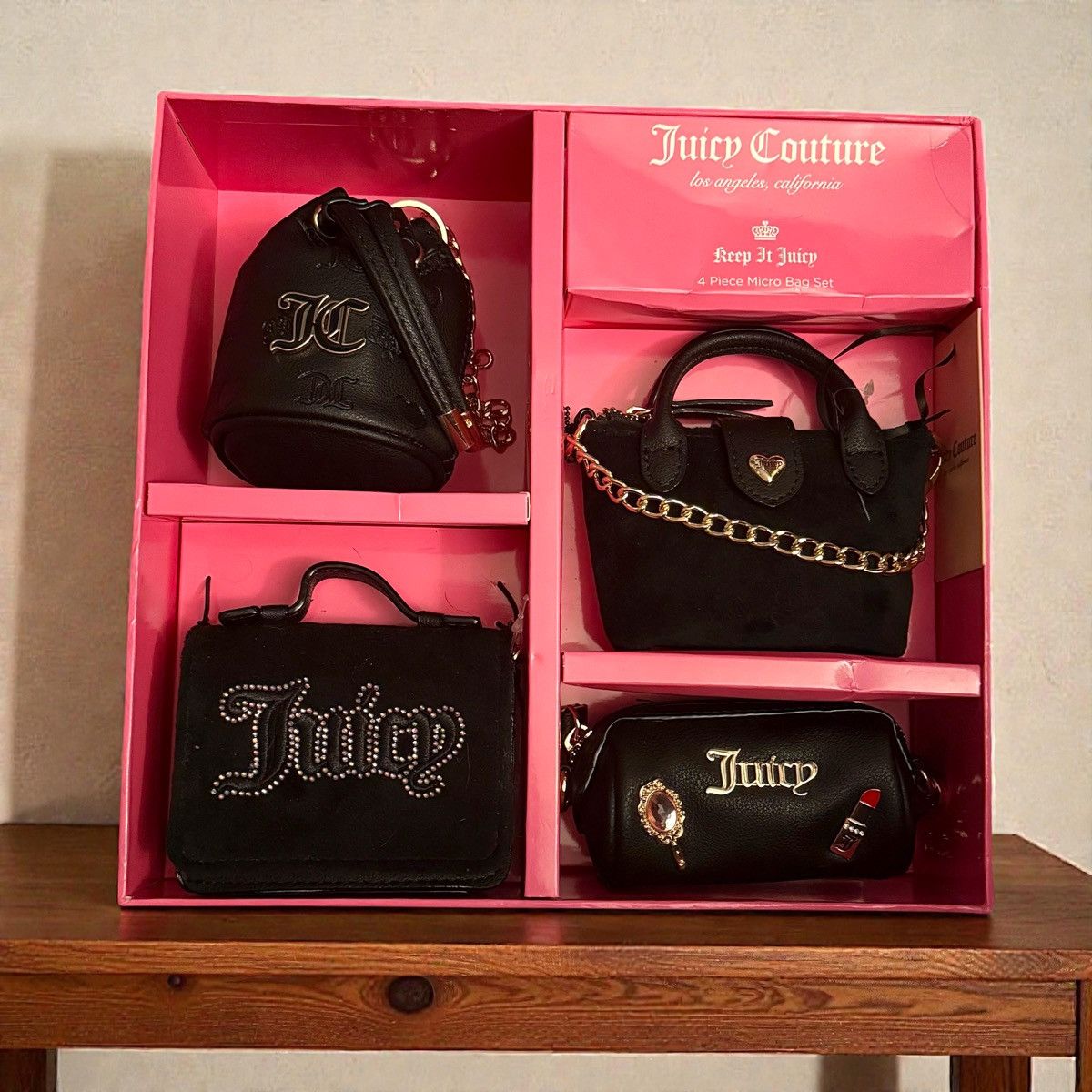 Juicy Couture Juicy Couture 4 piece micro bag gift set Size ONE SIZE - 1 Thumbnail