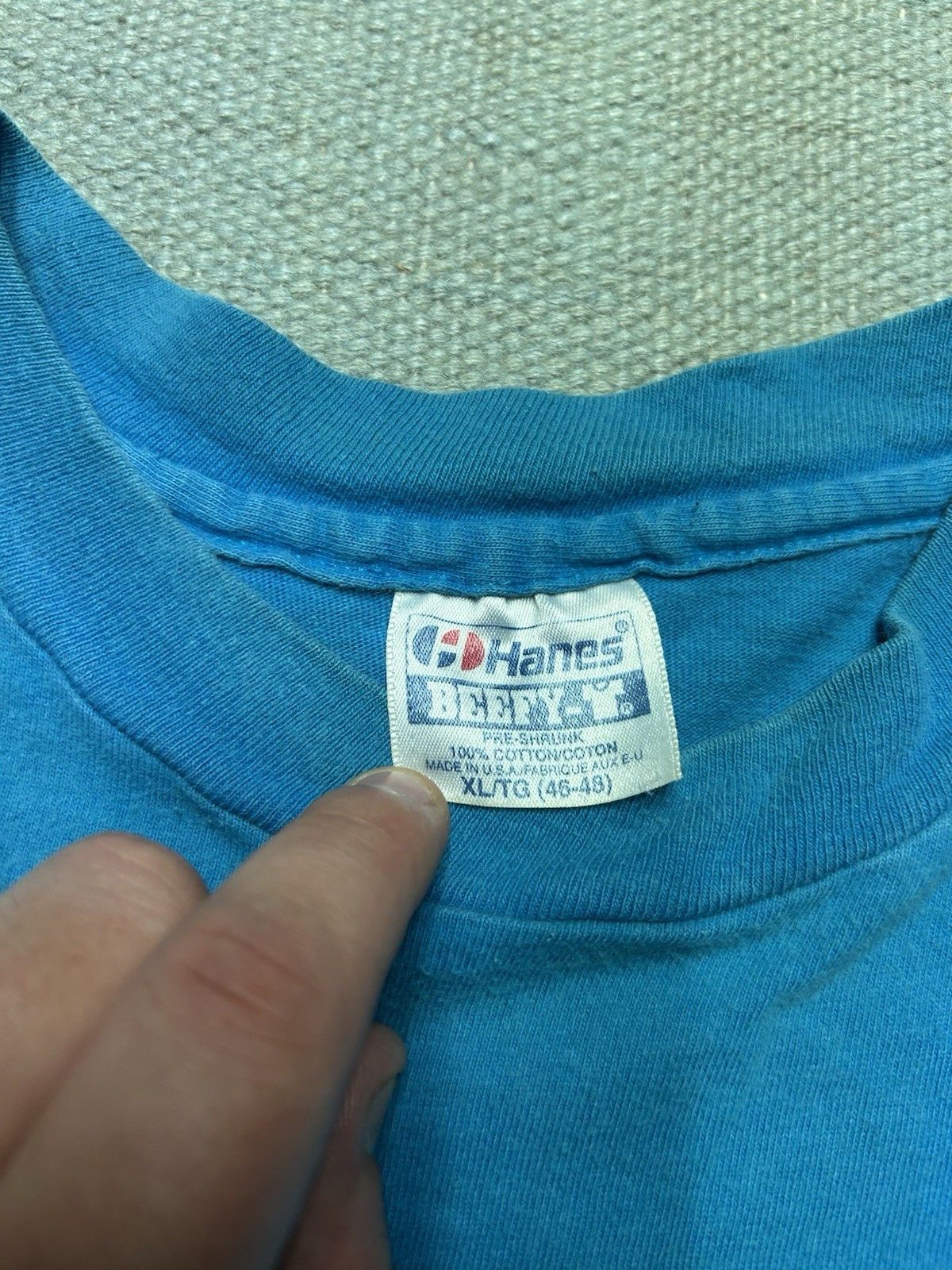 Vintage 80s t shirt local 652 Union Lansing Michigan Hanes cotton XL Size US XL / EU 56 / 4 - 9 Thumbnail