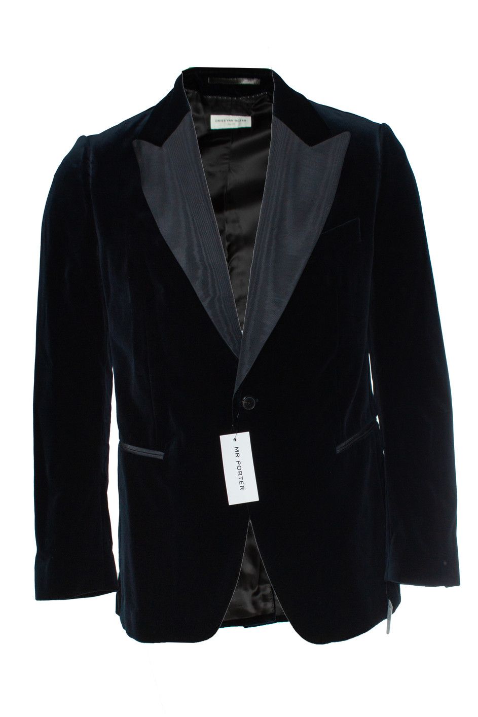 Dries van Noten Navy blue velvet blazer